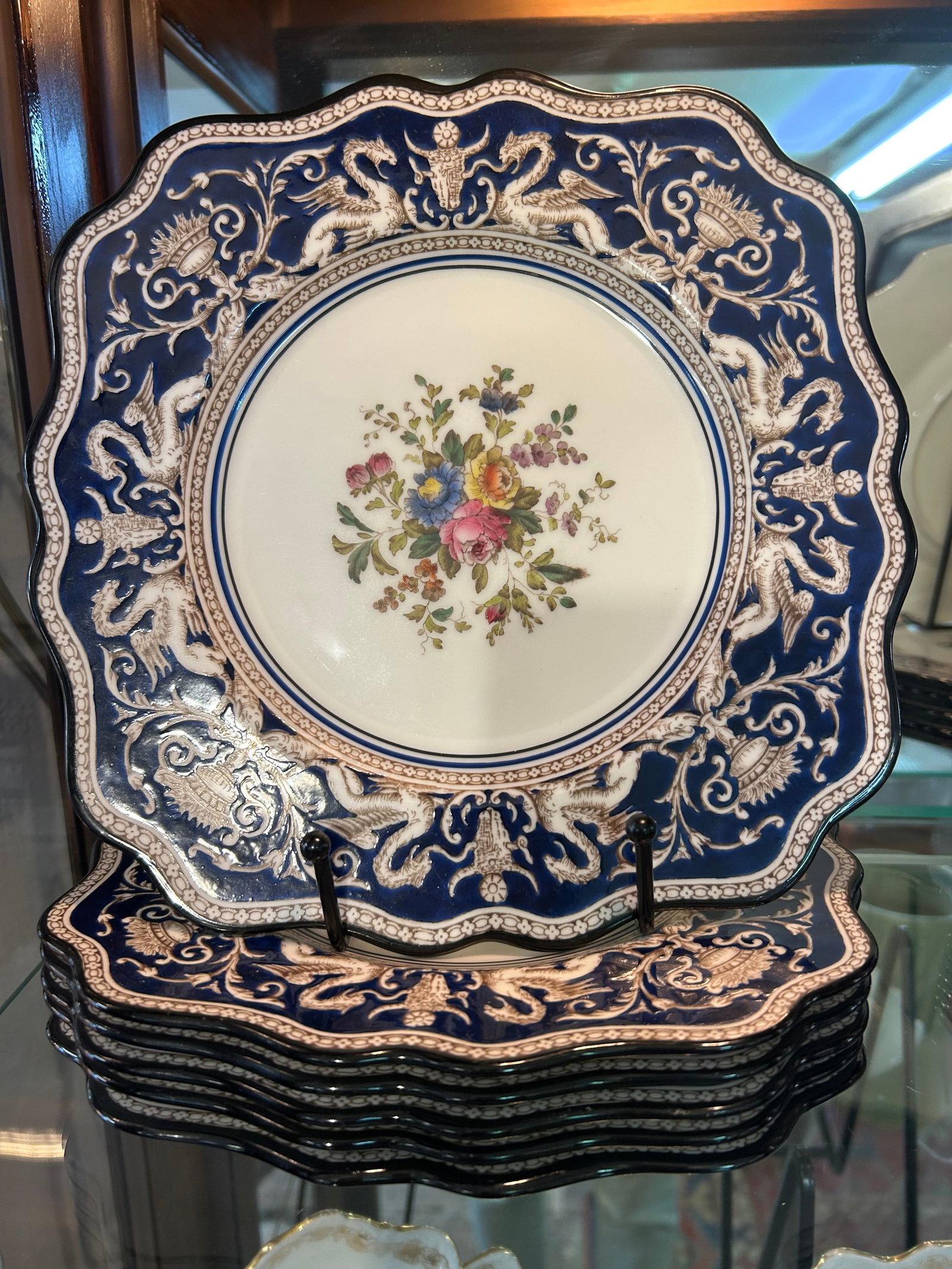 Wedgwood Vintage Set of 12 Bone China Square Luncheon Plates - 5