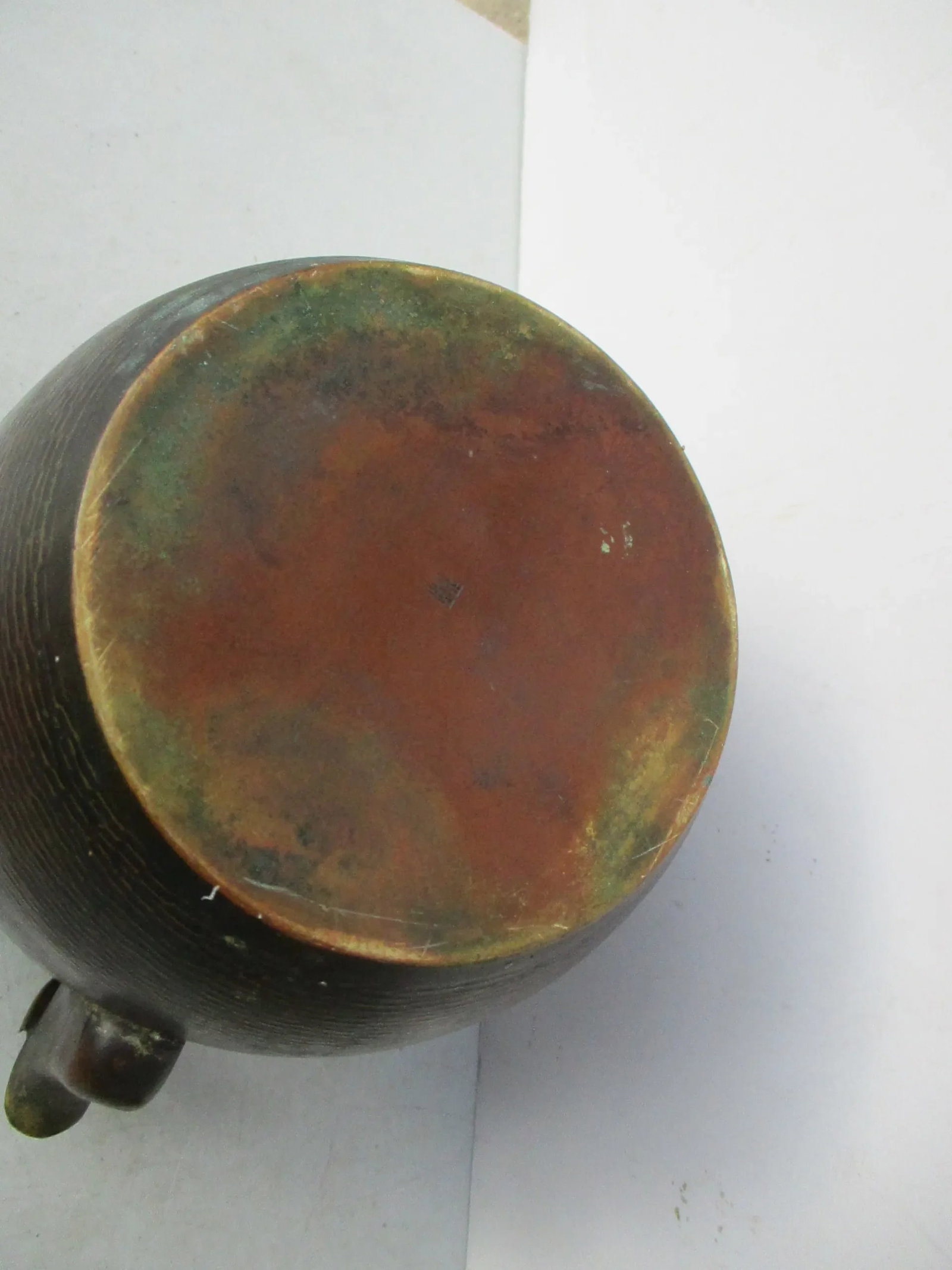 1940s Japanese Hammered Copper Tea Pot - 9
