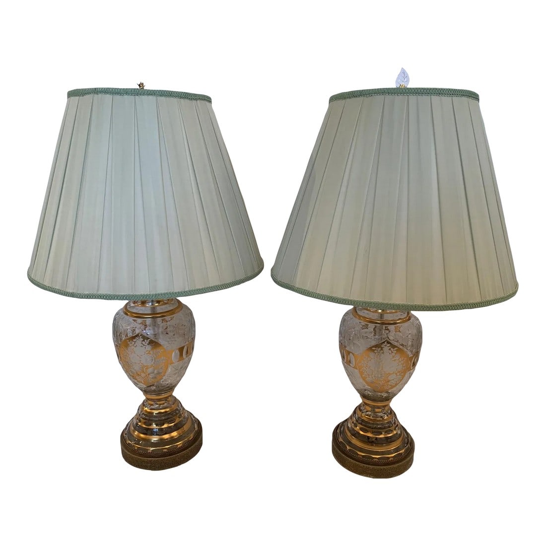 Vintage Crystal Table Lamps -A Pair (1 of 13)