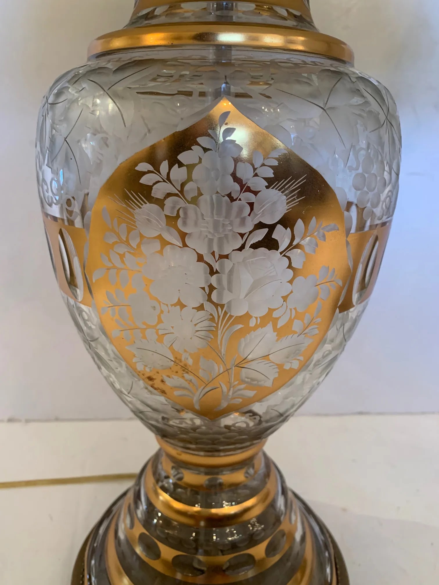 Vintage Crystal Table Lamps -A Pair - 3