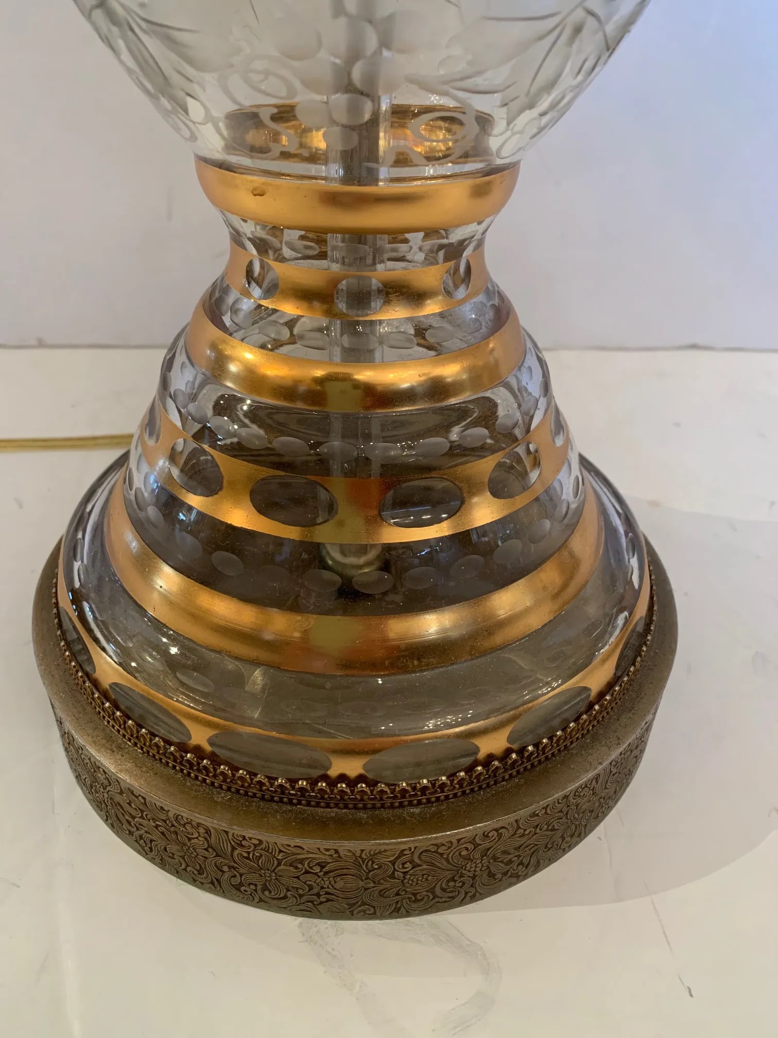Vintage Crystal Table Lamps -A Pair - 6