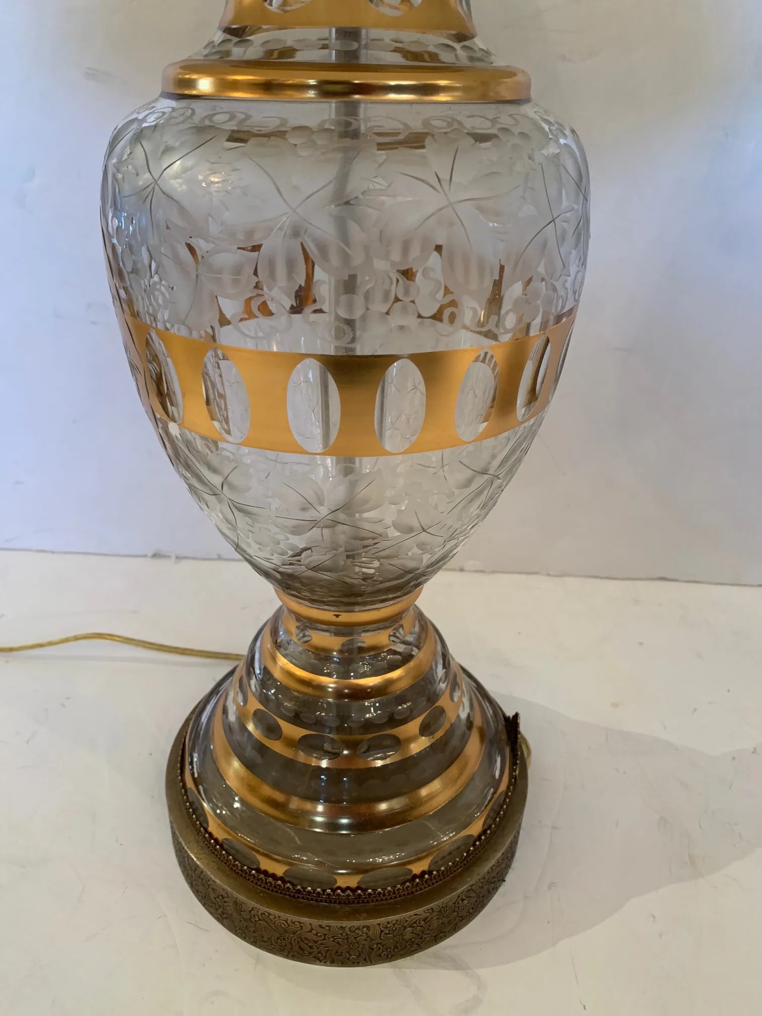 Vintage Crystal Table Lamps -A Pair - 8