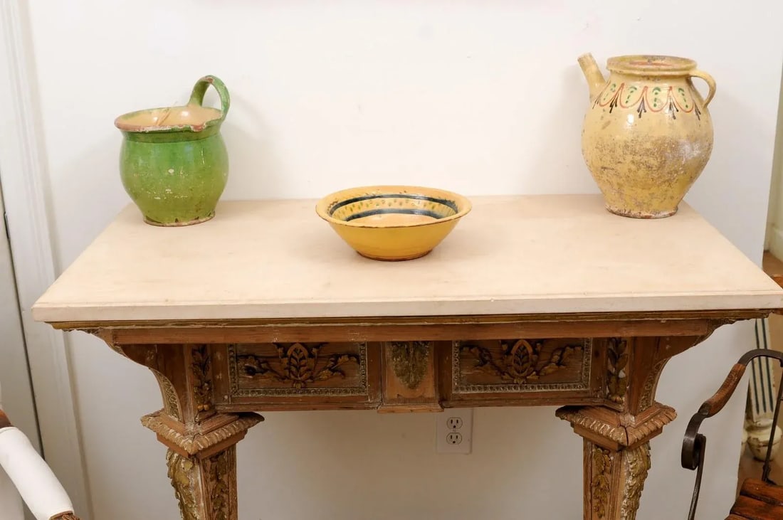 French 19th Century Bowl from the Poterie Hertz of Annecy, with Yellow Glaze - 4