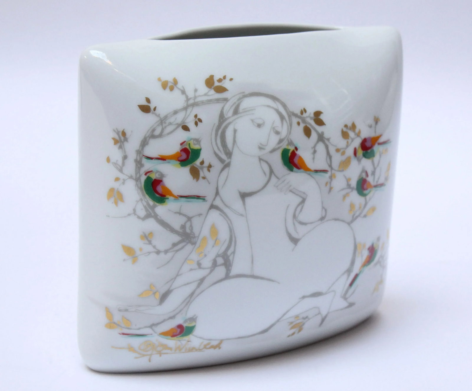 Danish Modern Porcelain Vase by BjÃ¸rn Wiinblad for Rosenthal - 13