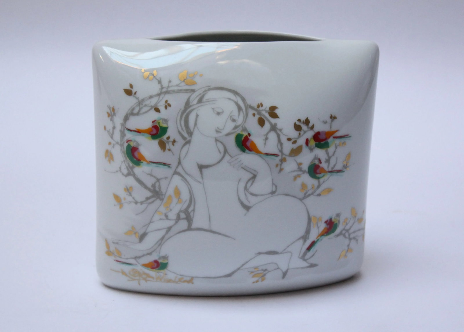 Danish Modern Porcelain Vase by BjÃ¸rn Wiinblad for Rosenthal - 2