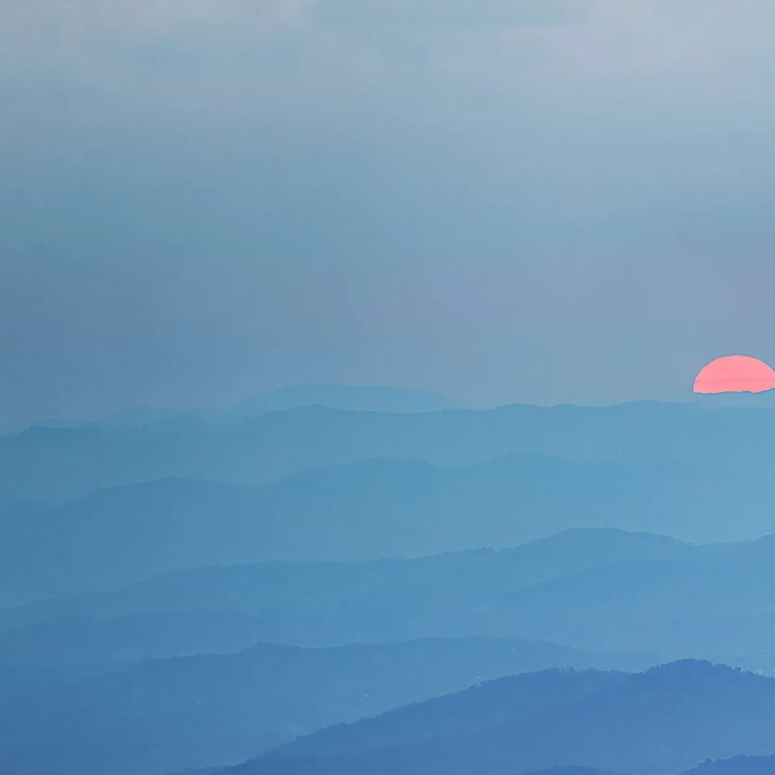 2021 "End of the Day in the Blue Ridge Mountains. North Carolina" Modern Photography, Premium Archiv - 2