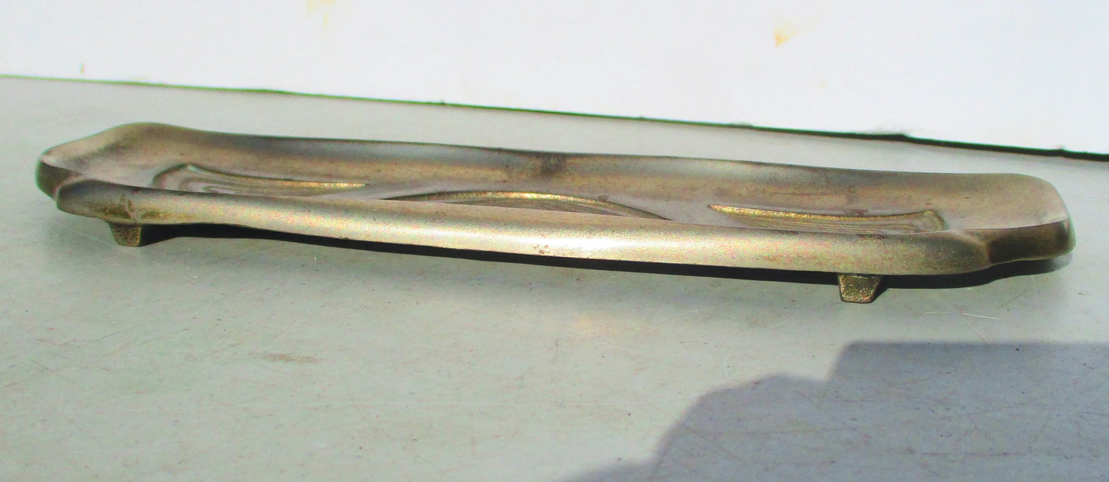 1900s Art Nouveau Bronze Desk Pen Tray - 3