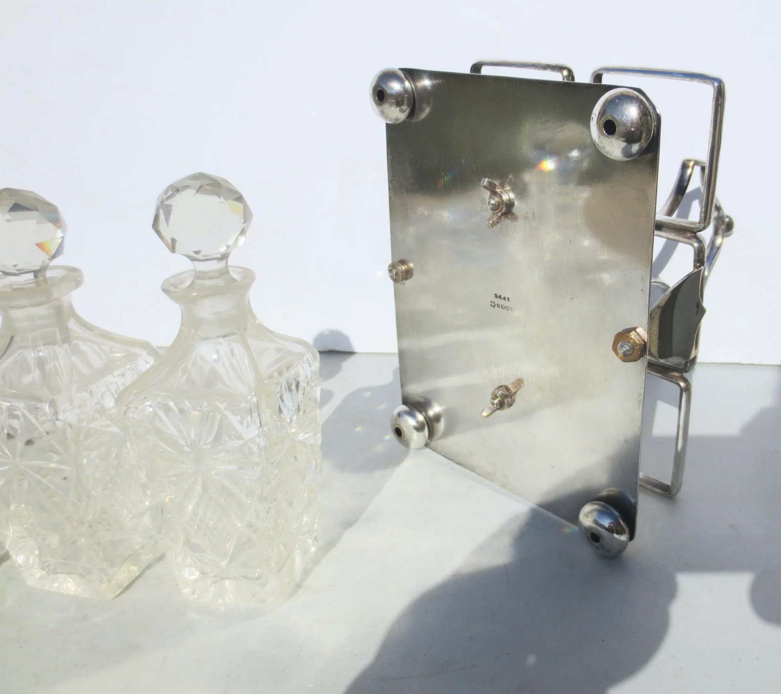 Late 19th Century Silverplate Cruet Set - 7 Pieces - 8