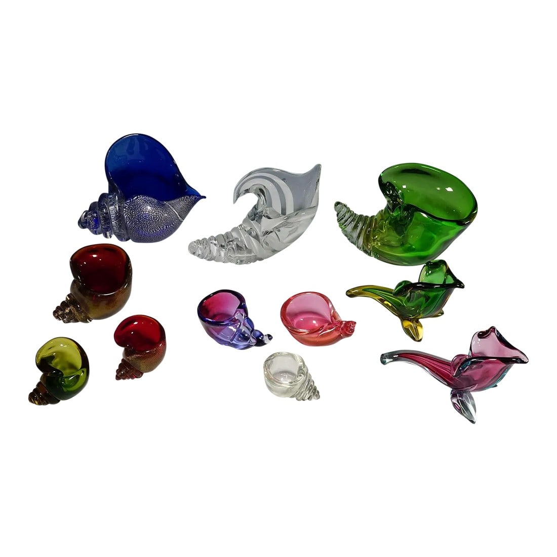 Collection of 11 Murano Art Glass Cornucopia by Seguso 1950s-60s (1 of 13)