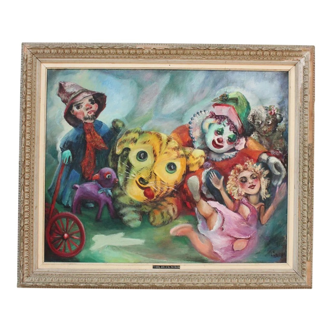 Tiger and His Friends Oil on Canvas by Sylvia Goldie Lipson (1 of 13)