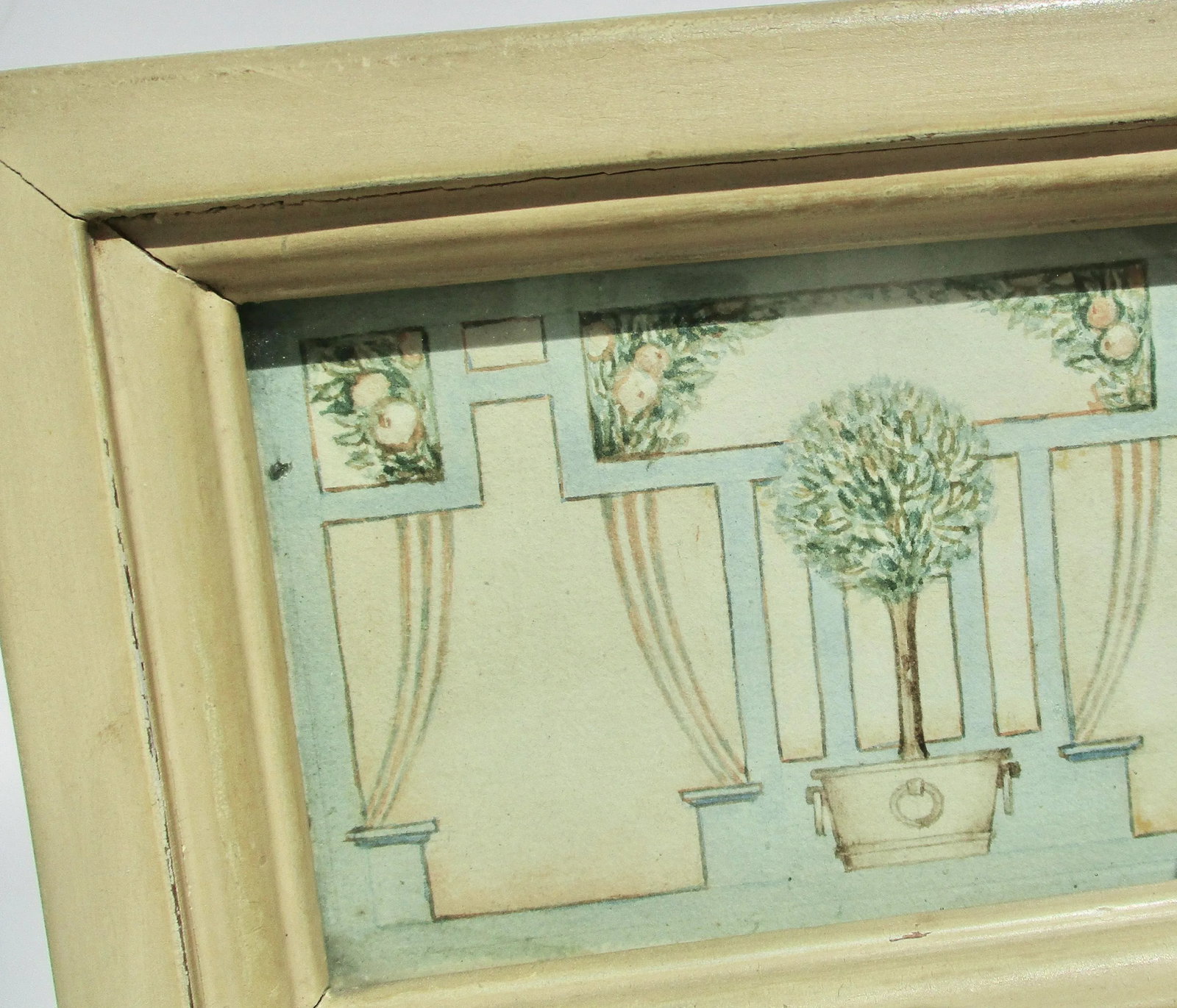 Early 20th Century Austrian Watercolor and Wooden Bookends - a Pair - 4