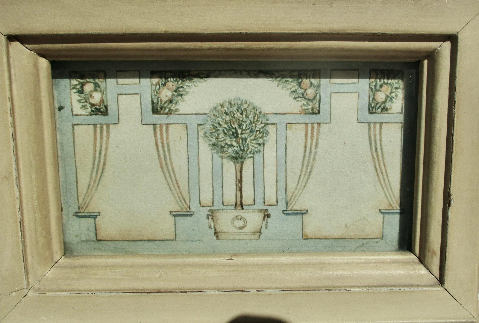 Early 20th Century Austrian Watercolor and Wooden Bookends - a Pair - 7