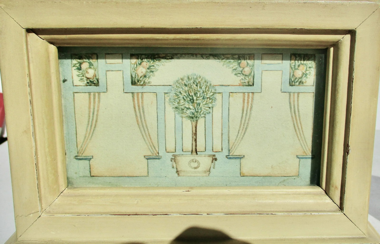 Early 20th Century Austrian Watercolor and Wooden Bookends - a Pair - 8