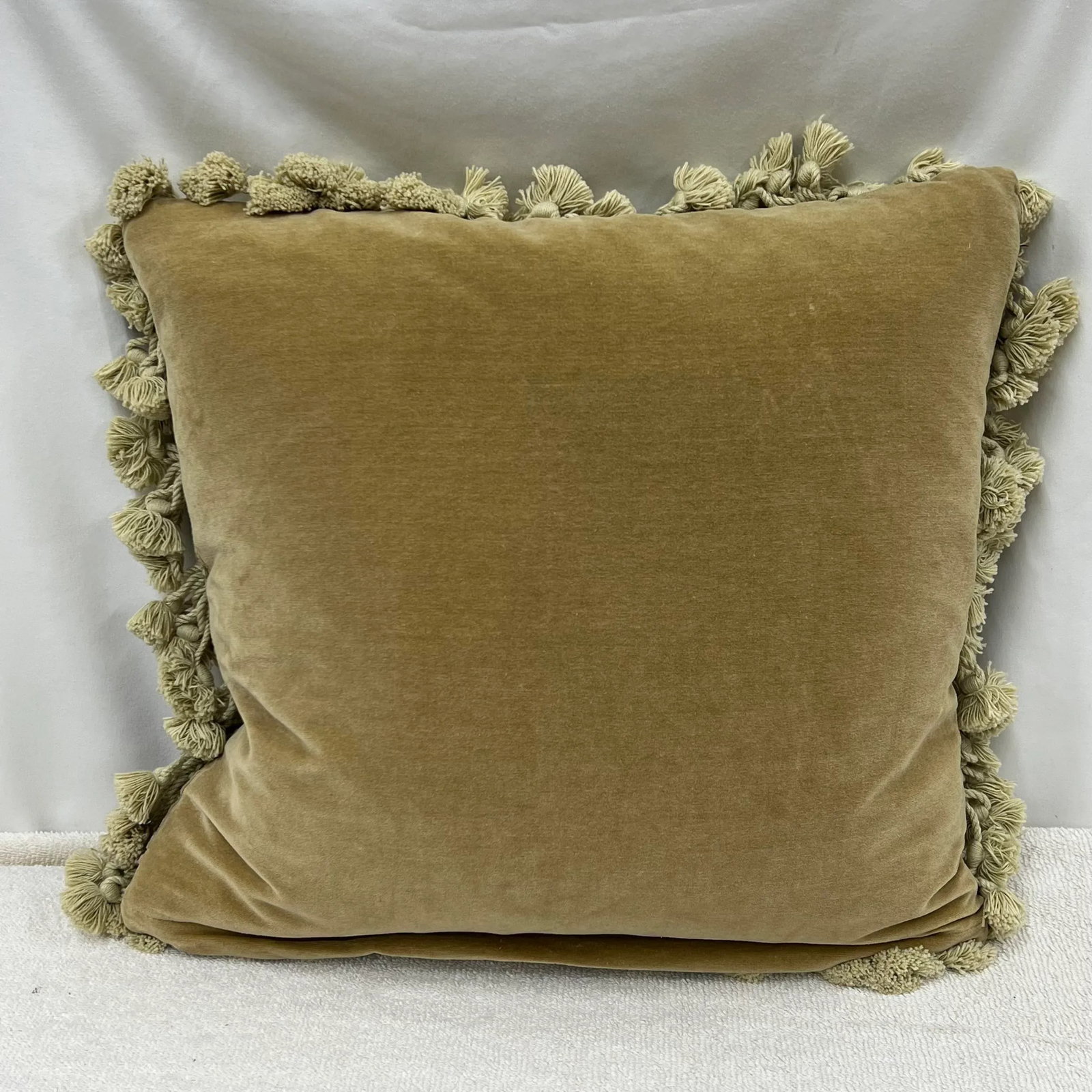 1980s Floral Needlepoint Pillow With Tassel Trim - 6