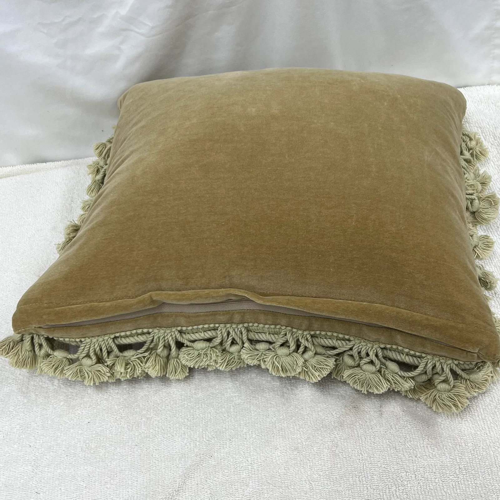 1980s Floral Needlepoint Pillow With Tassel Trim - 7
