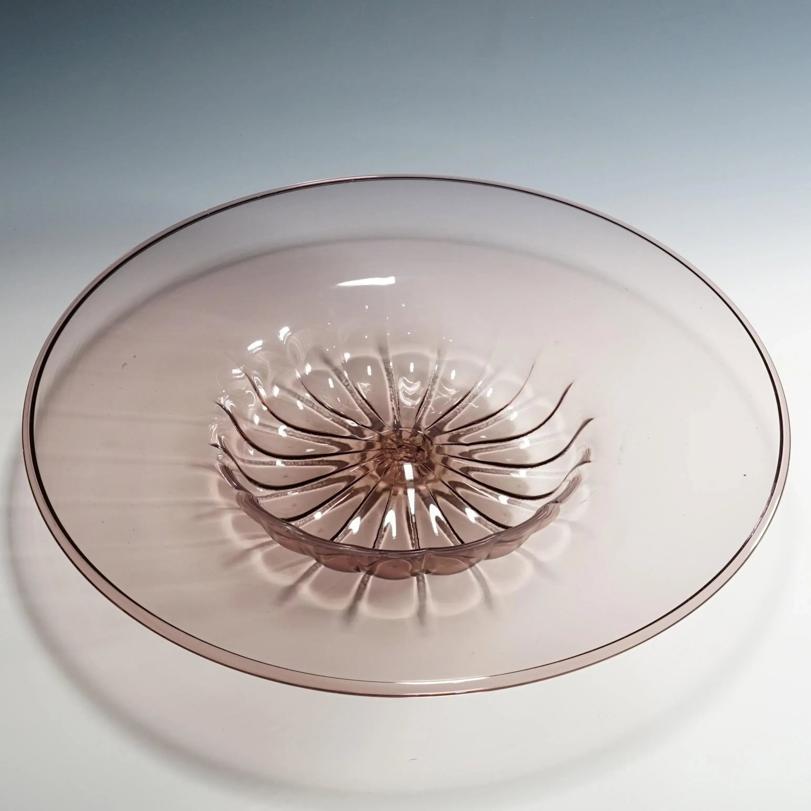 Very Large Vetro Soffiato Glass Dish by Vittorio Zecchin for Venini Murano Ca. 1925 - 10