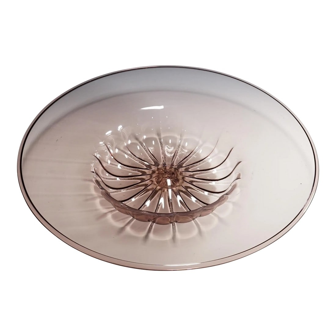 Very Large Vetro Soffiato Glass Dish by Vittorio Zecchin for Venini Murano Ca. 1925 (1 of 10)