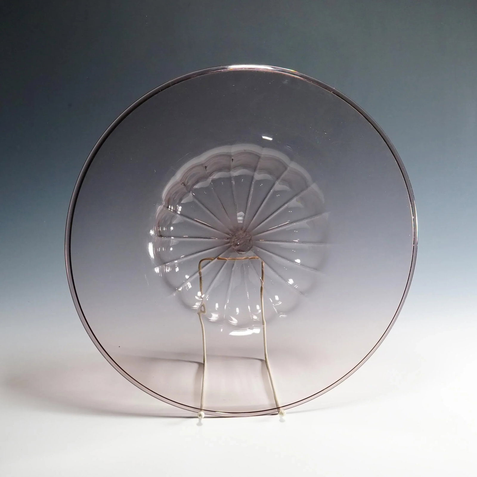 Very Large Vetro Soffiato Glass Dish by Vittorio Zecchin for Venini Murano Ca. 1925 - 2