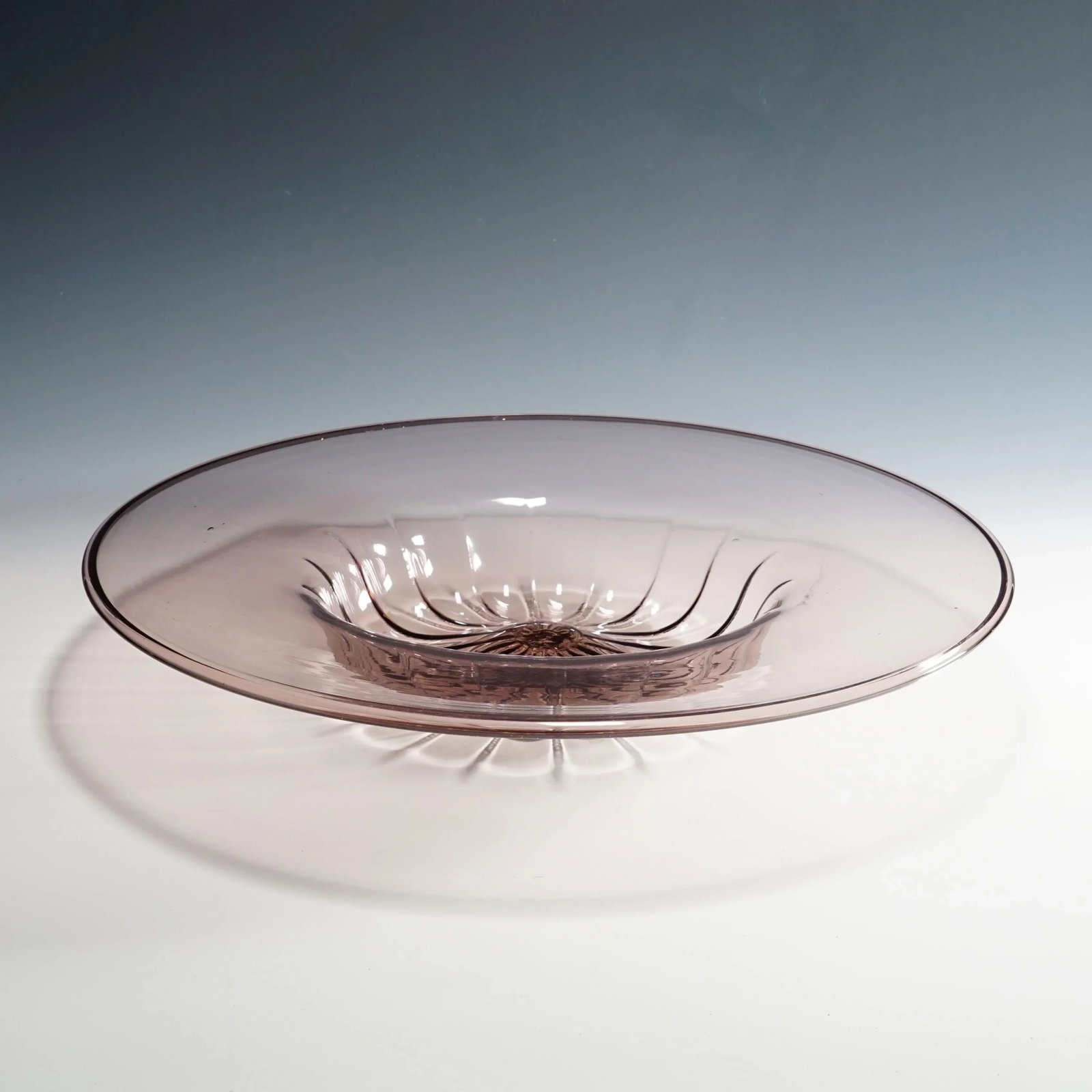Very Large Vetro Soffiato Glass Dish by Vittorio Zecchin for Venini Murano Ca. 1925 - 3