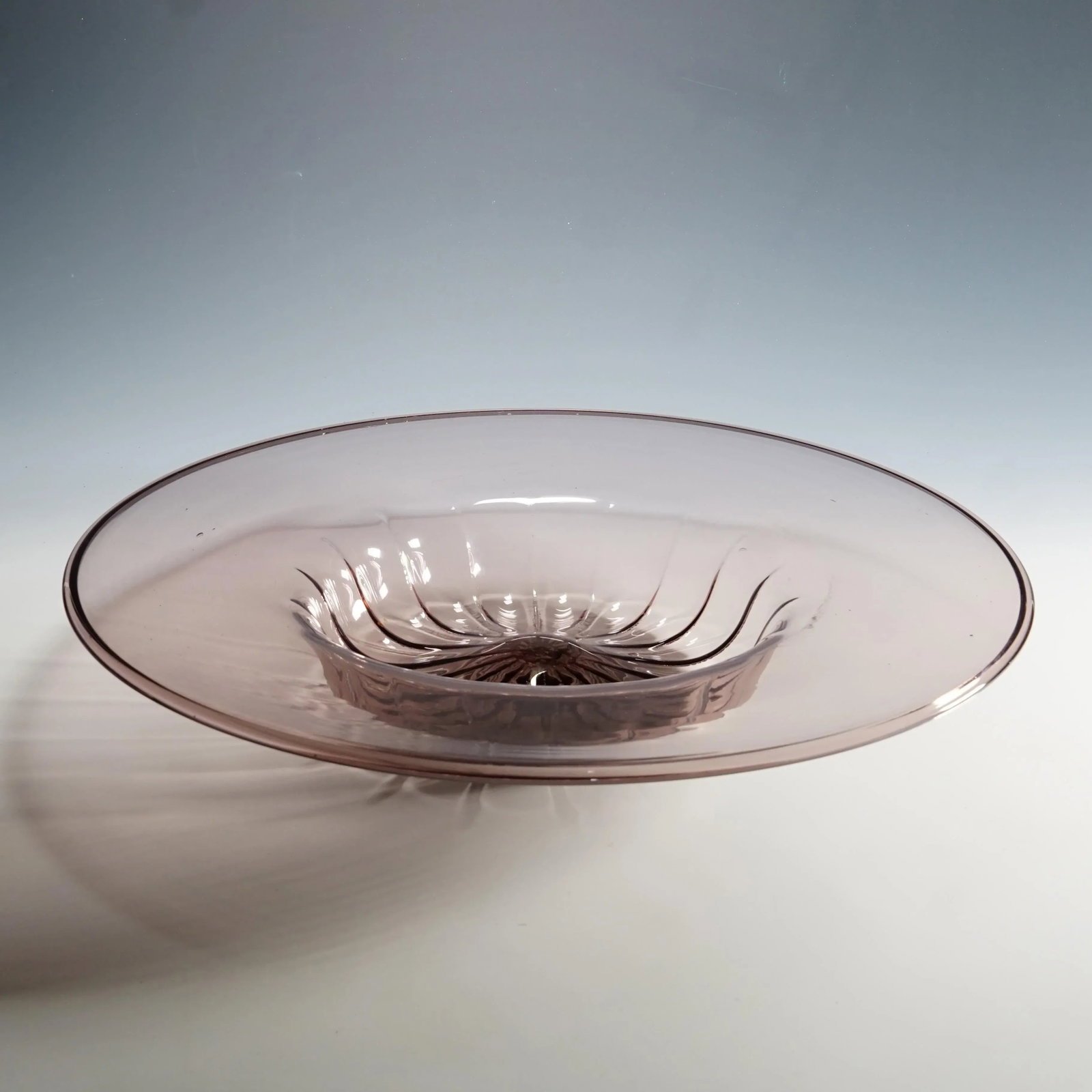 Very Large Vetro Soffiato Glass Dish by Vittorio Zecchin for Venini Murano Ca. 1925 - 4