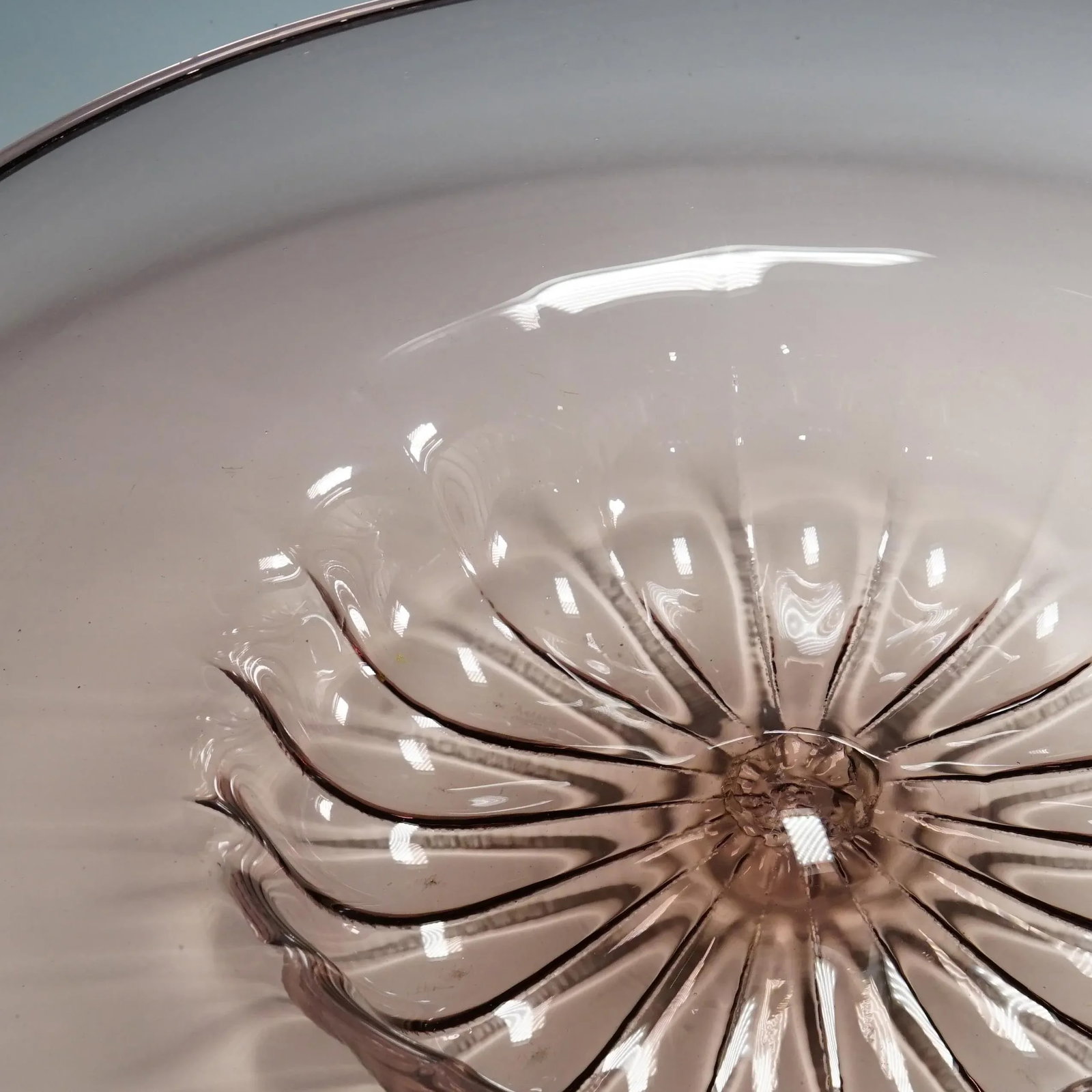 Very Large Vetro Soffiato Glass Dish by Vittorio Zecchin for Venini Murano Ca. 1925 - 7