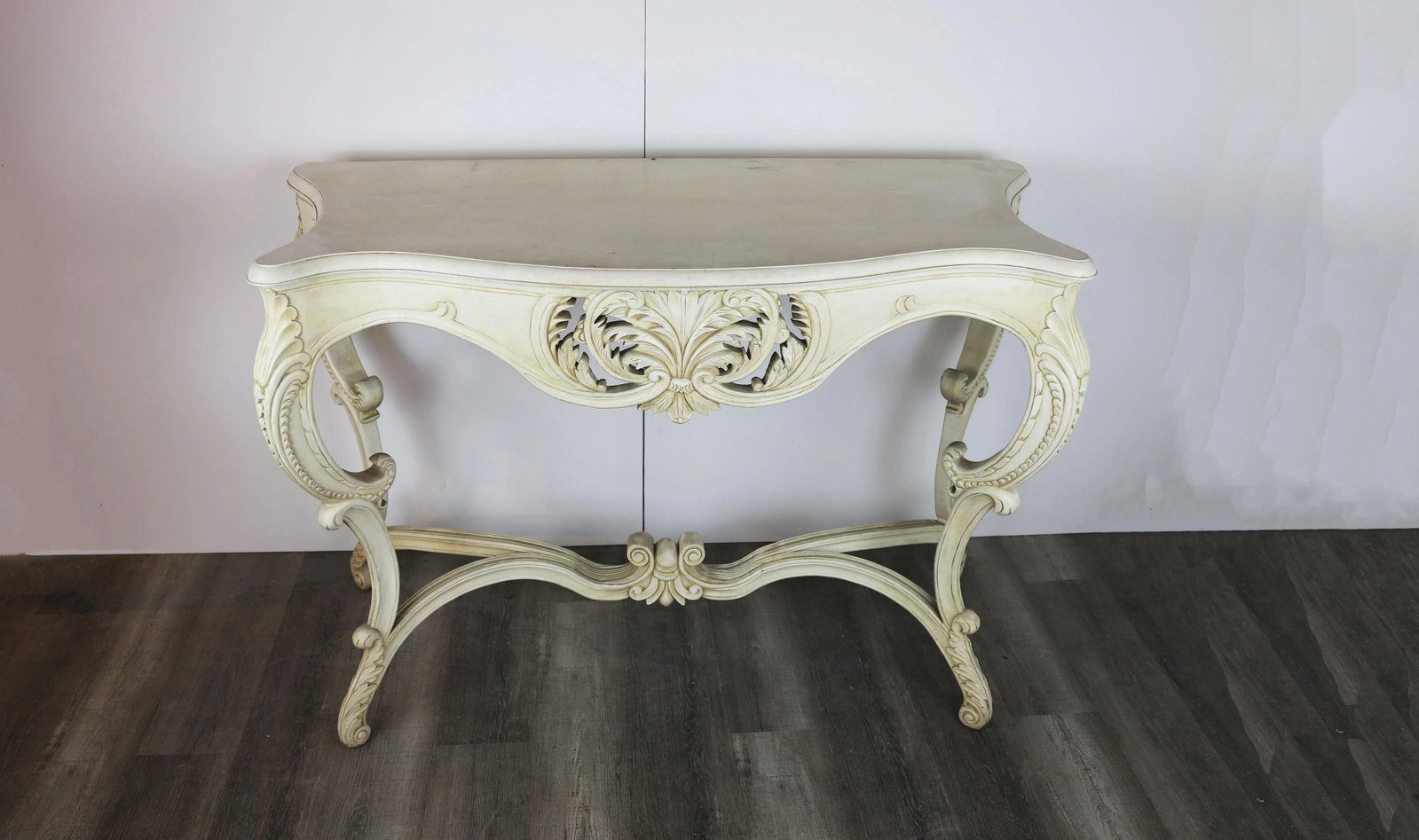 Hand-Carved Victorian Style . Entrance Table, Console Table - 2