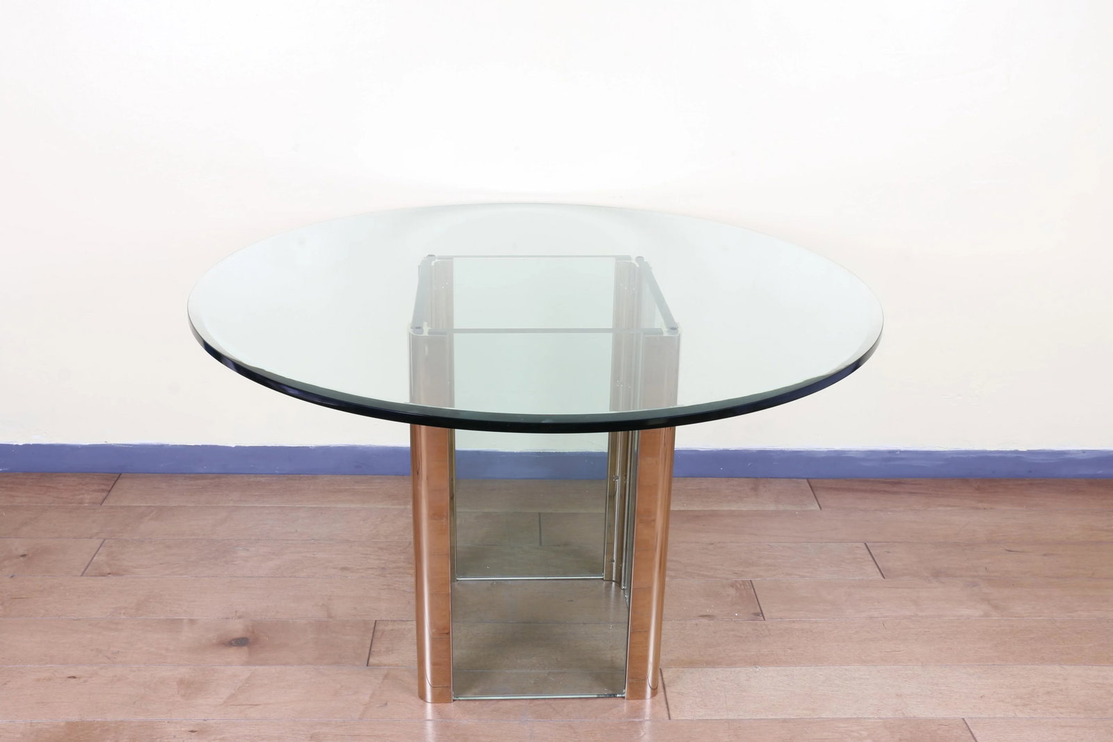 Glass and Brass Dining Table by Pace - 2