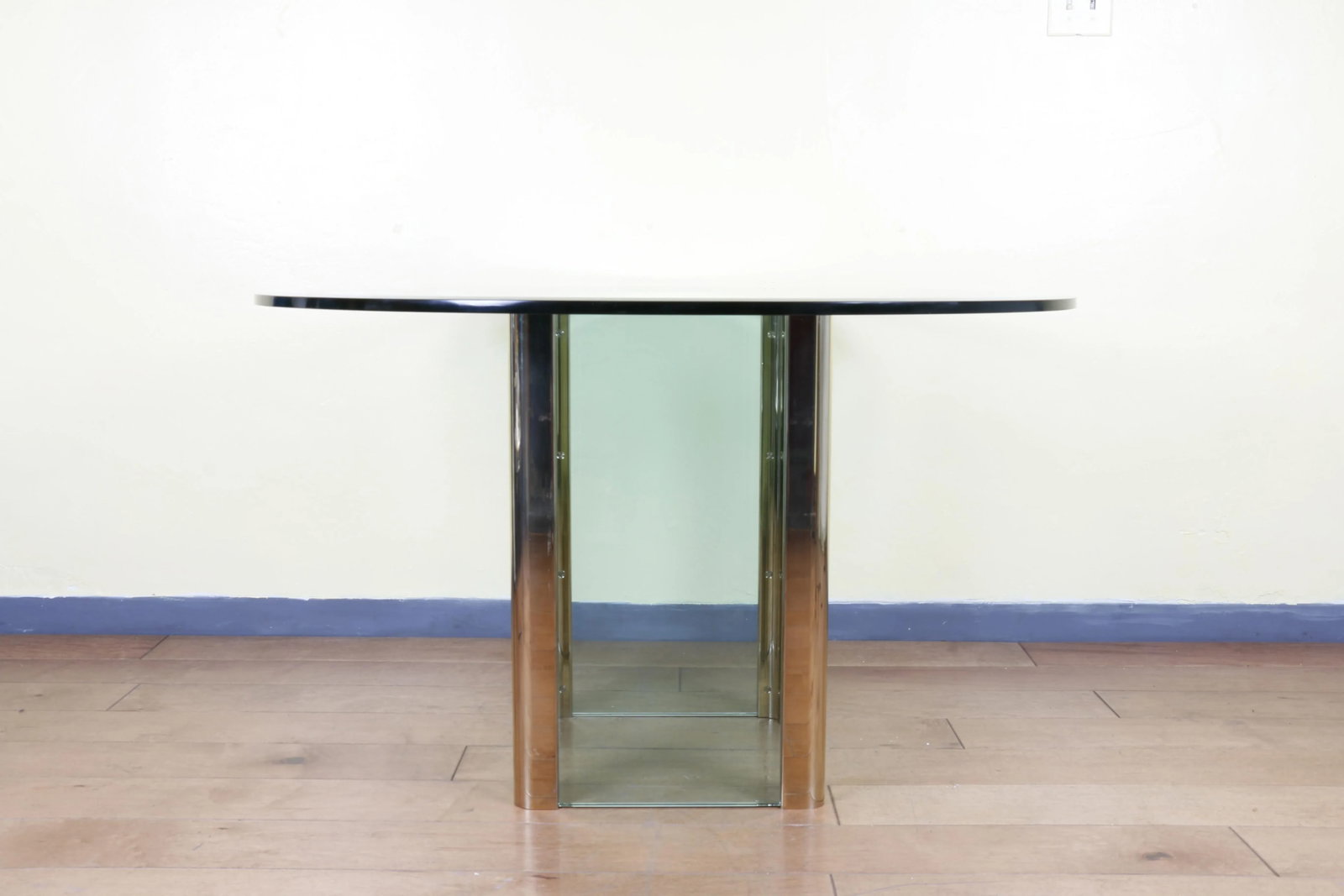 Glass and Brass Dining Table by Pace - 4