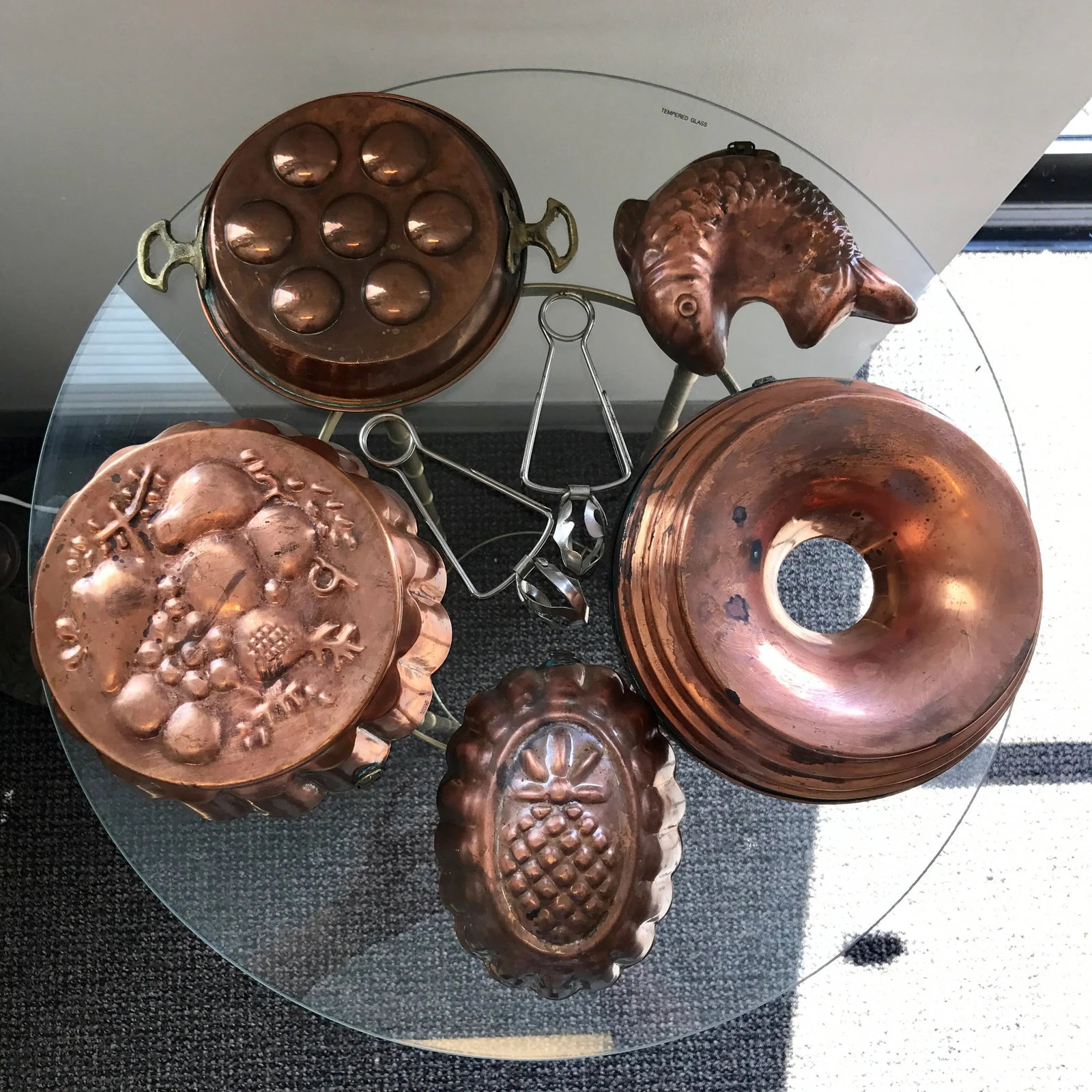 Copper Escargot Kitchen Collection - Set of 7 - 8