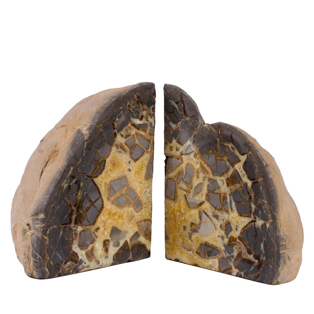 Septarian Dragon Egg Geode Bookends - A Pair (1 of 5)
