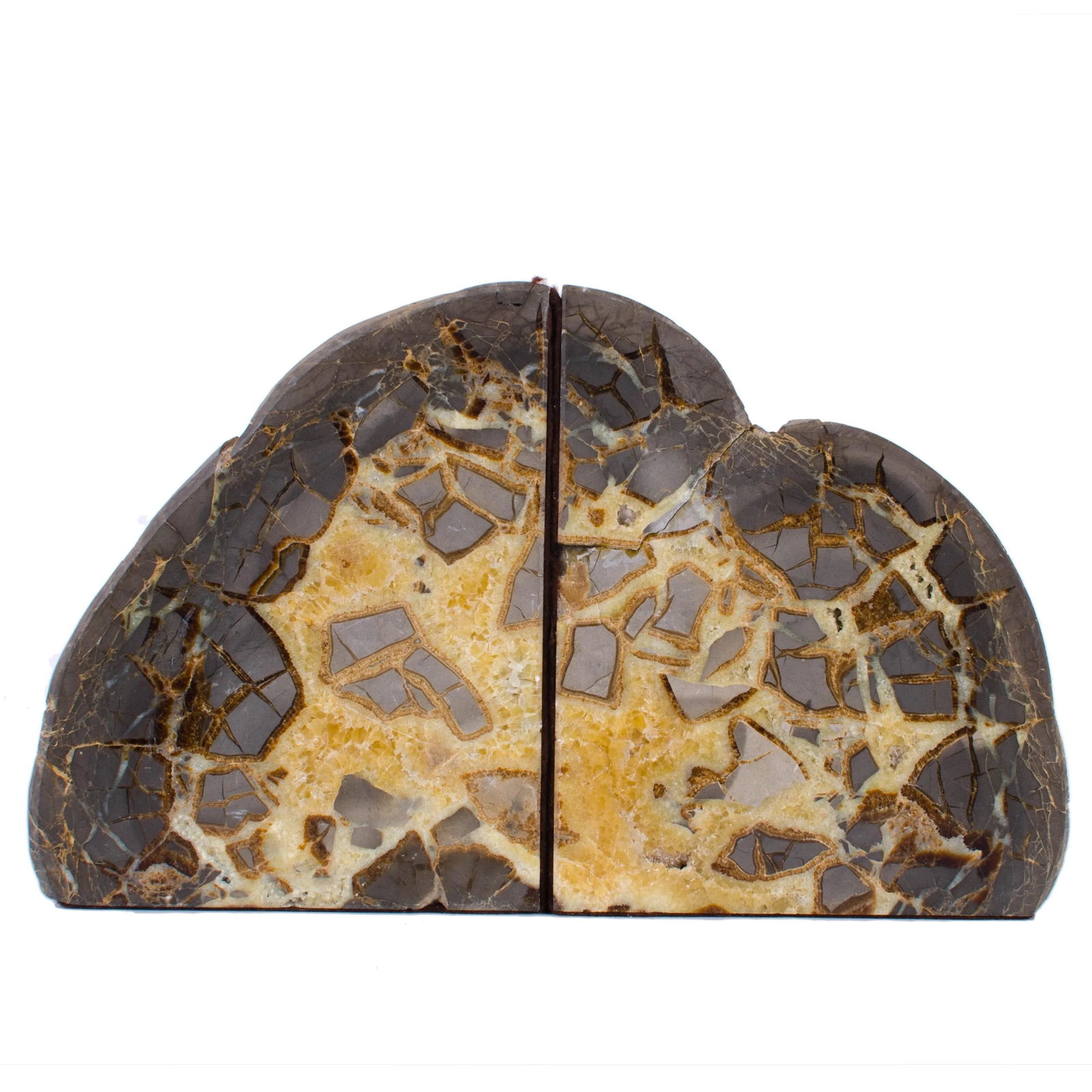 Septarian Dragon Egg Geode Bookends - A Pair - 3