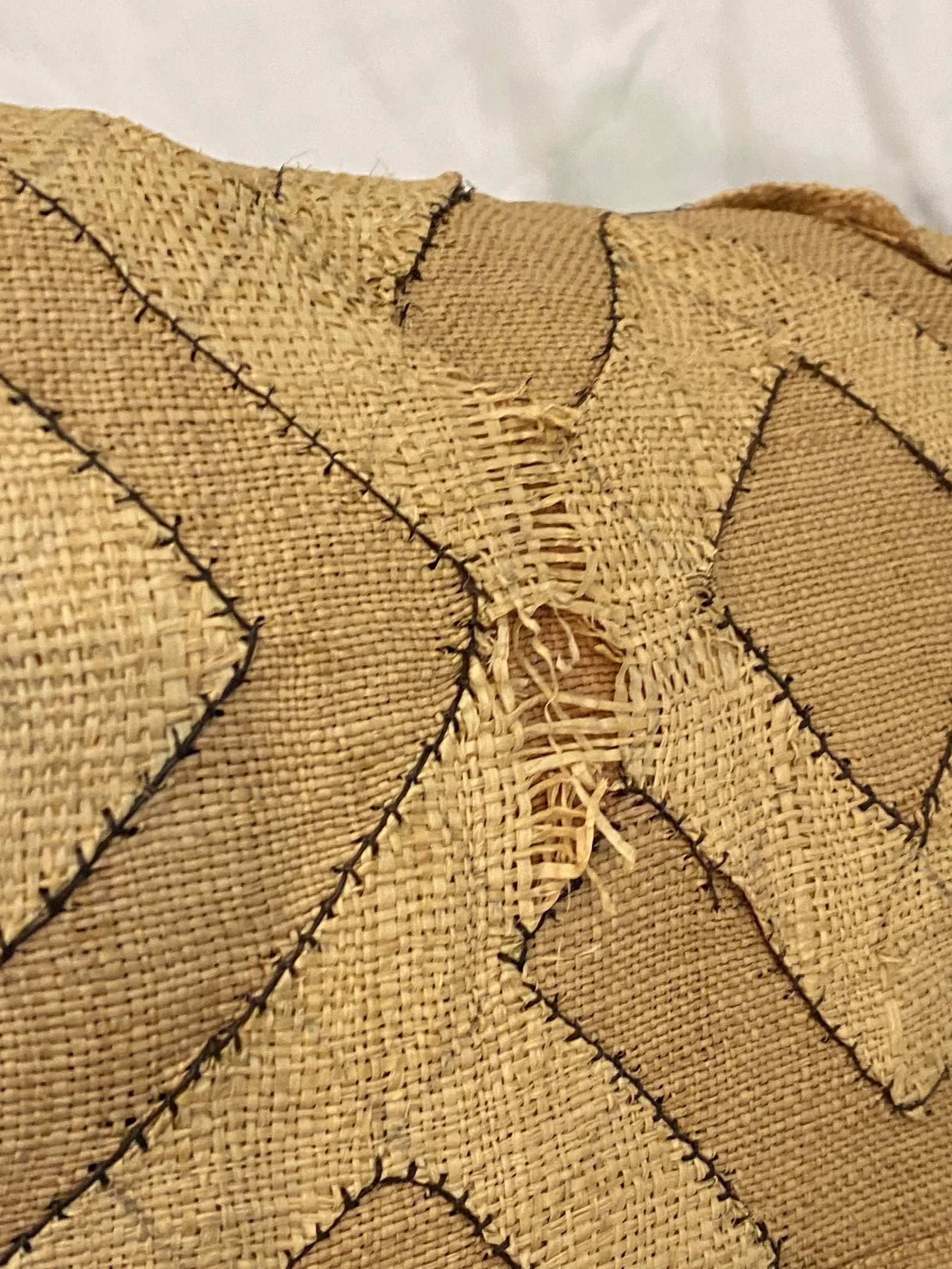 Throw Pillow Made from 19th Century Kuba Textile - 4