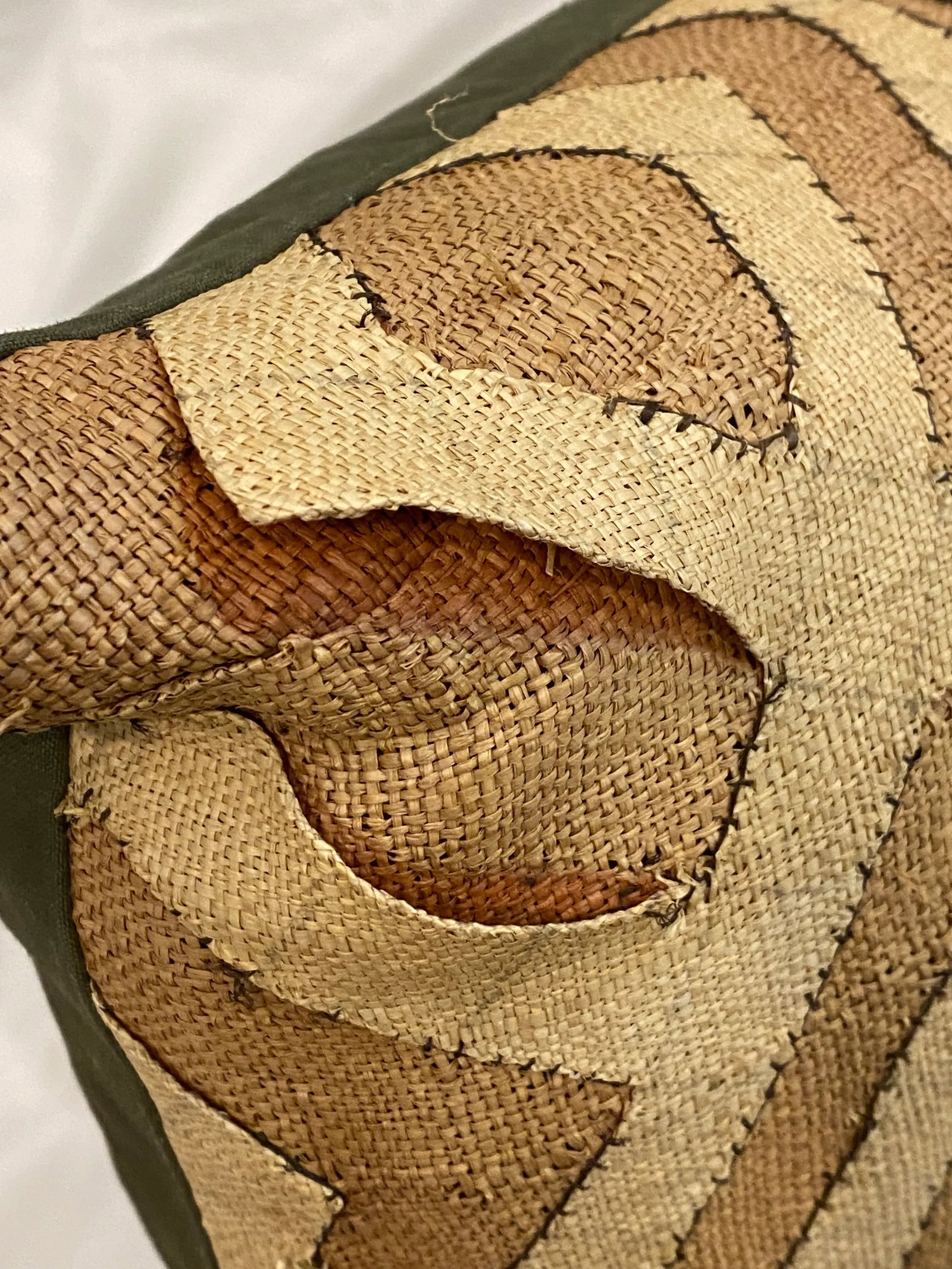 Throw Pillow Made from 19th Century Kuba Textile - 5