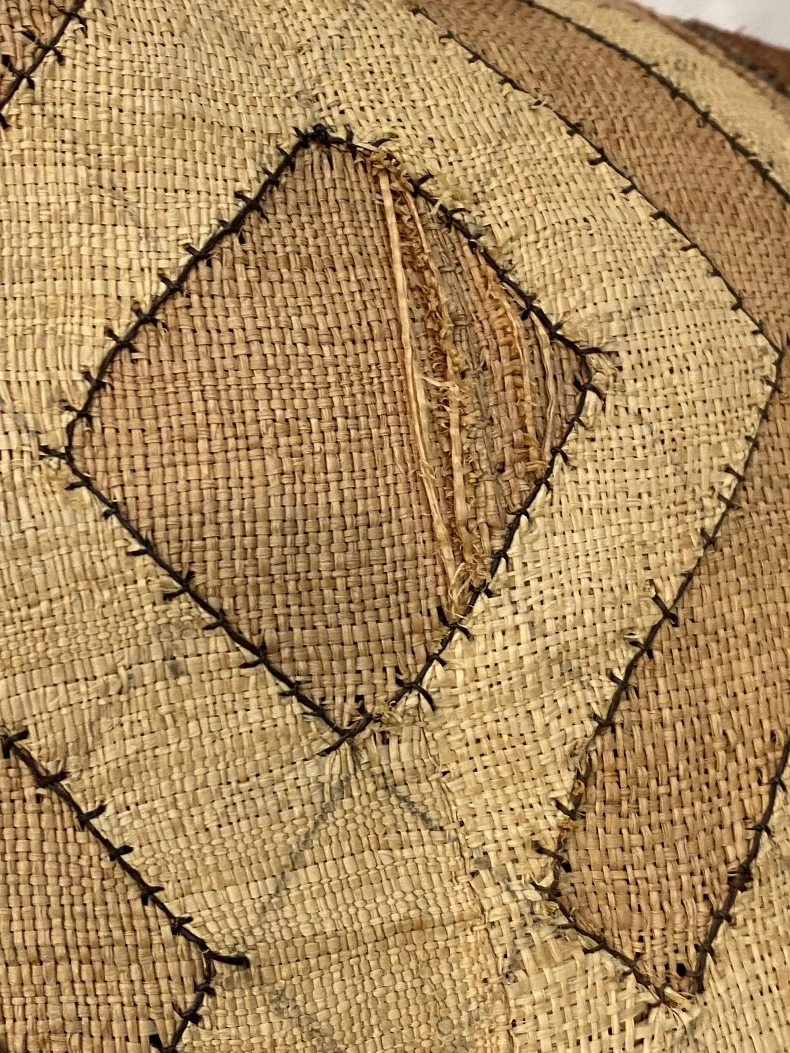 Throw Pillow Made from 19th Century Kuba Textile - 7