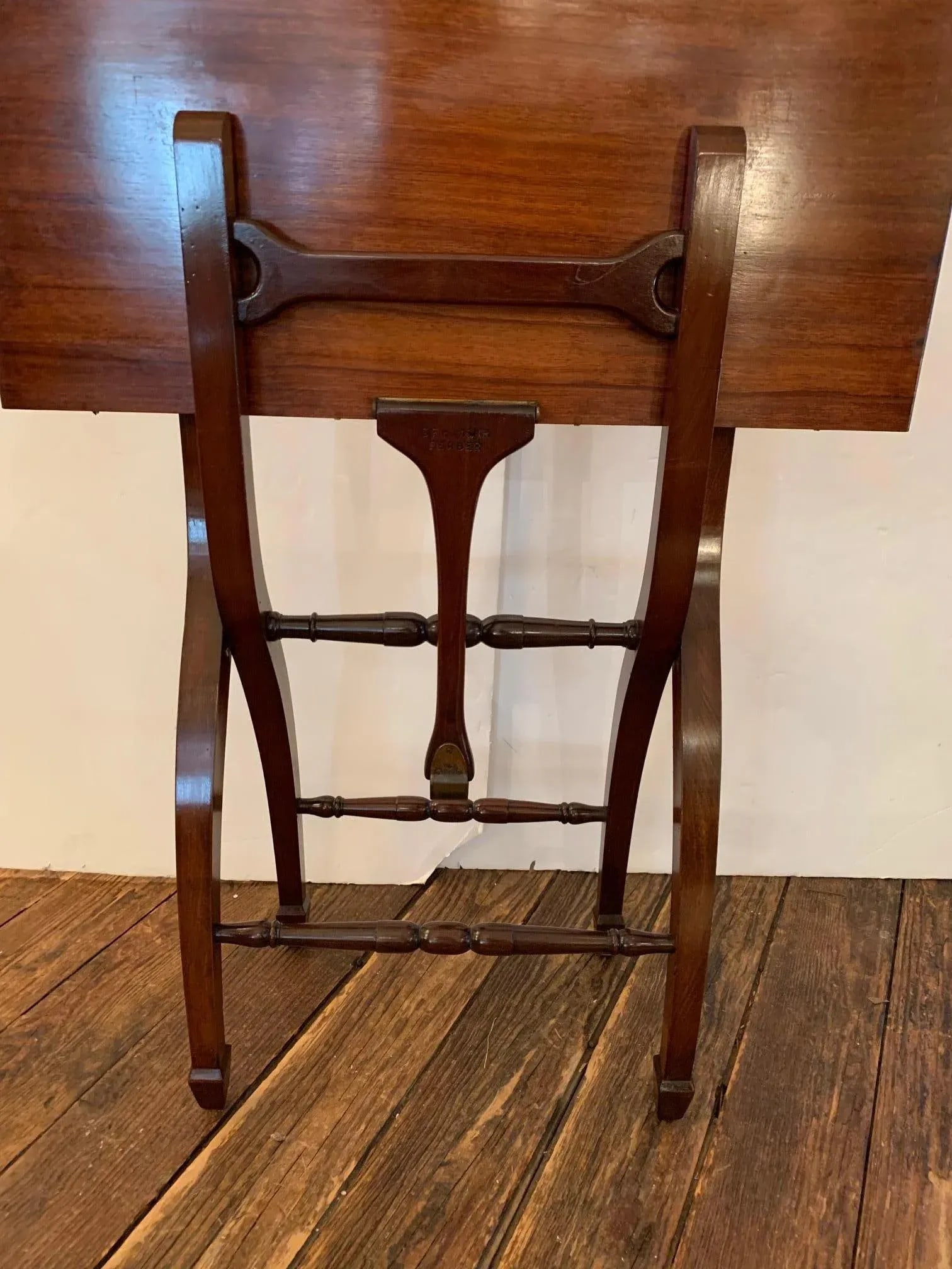Campaign Style Mahogany Side or Dining Table - 10