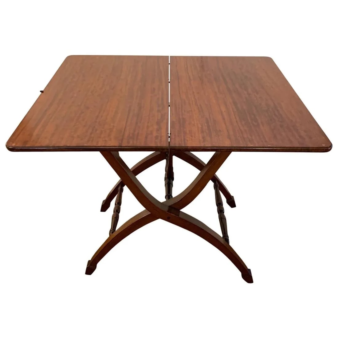 Campaign Style Mahogany Side or Dining Table - 13