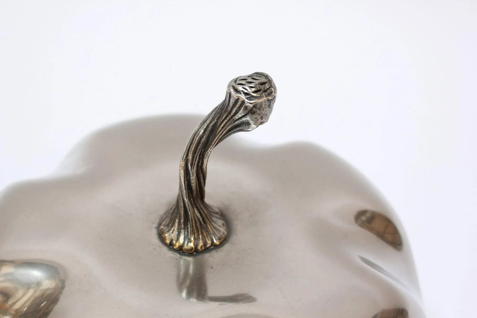 Mid-Century Italian Modern Silver-Plated "Squash" Lidded Serving / Candy Dish - 8