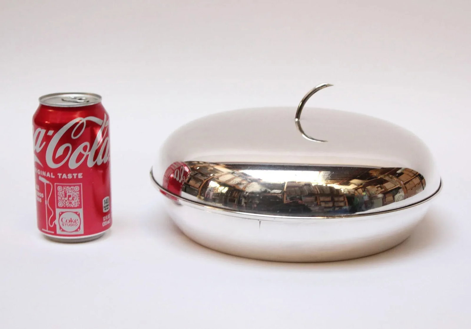 Mid-Century Italian Modern Silver-Plated Round Lidded Serving / Candy Dish - 5