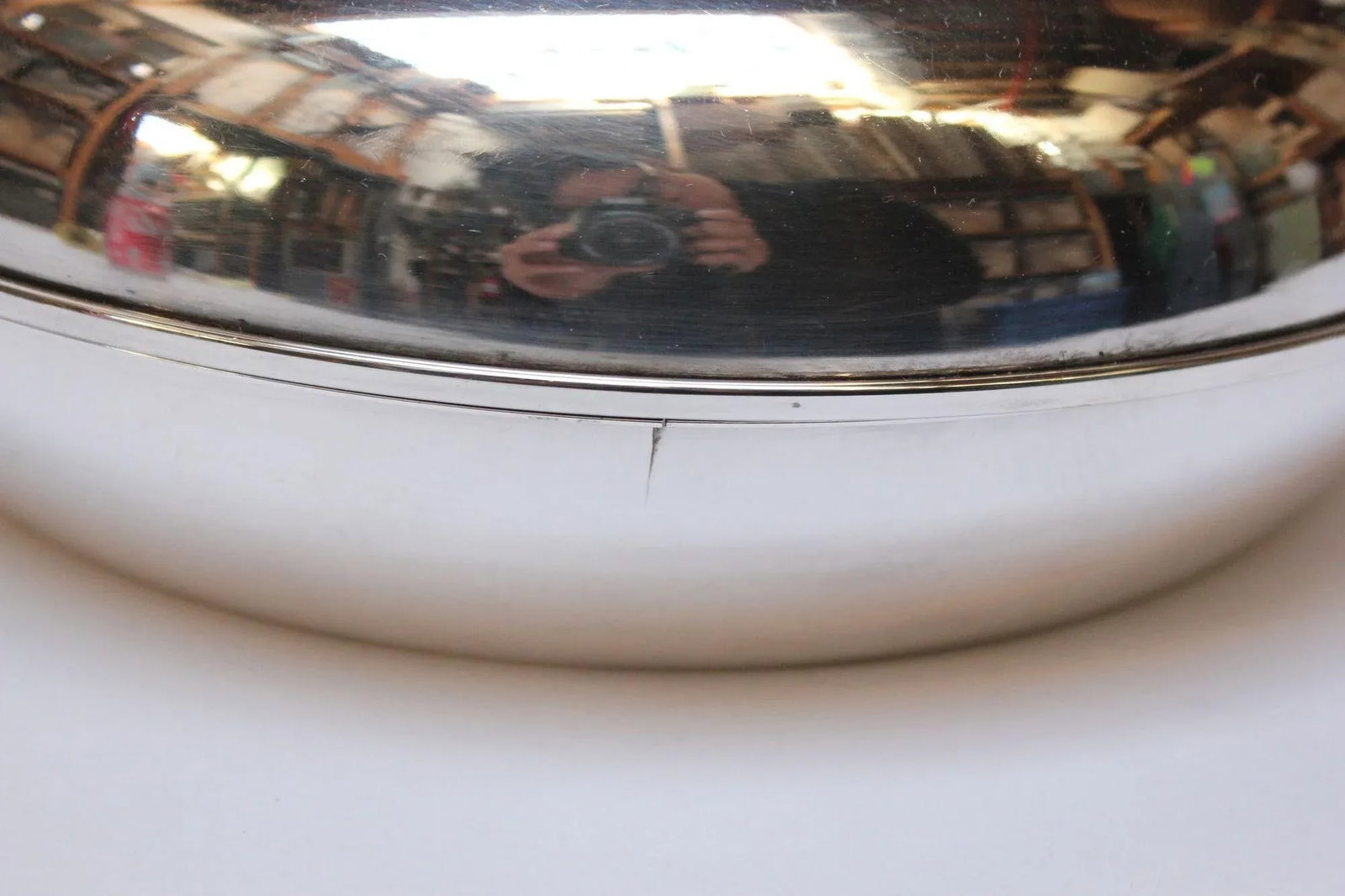 Mid-Century Italian Modern Silver-Plated Round Lidded Serving / Candy Dish - 9