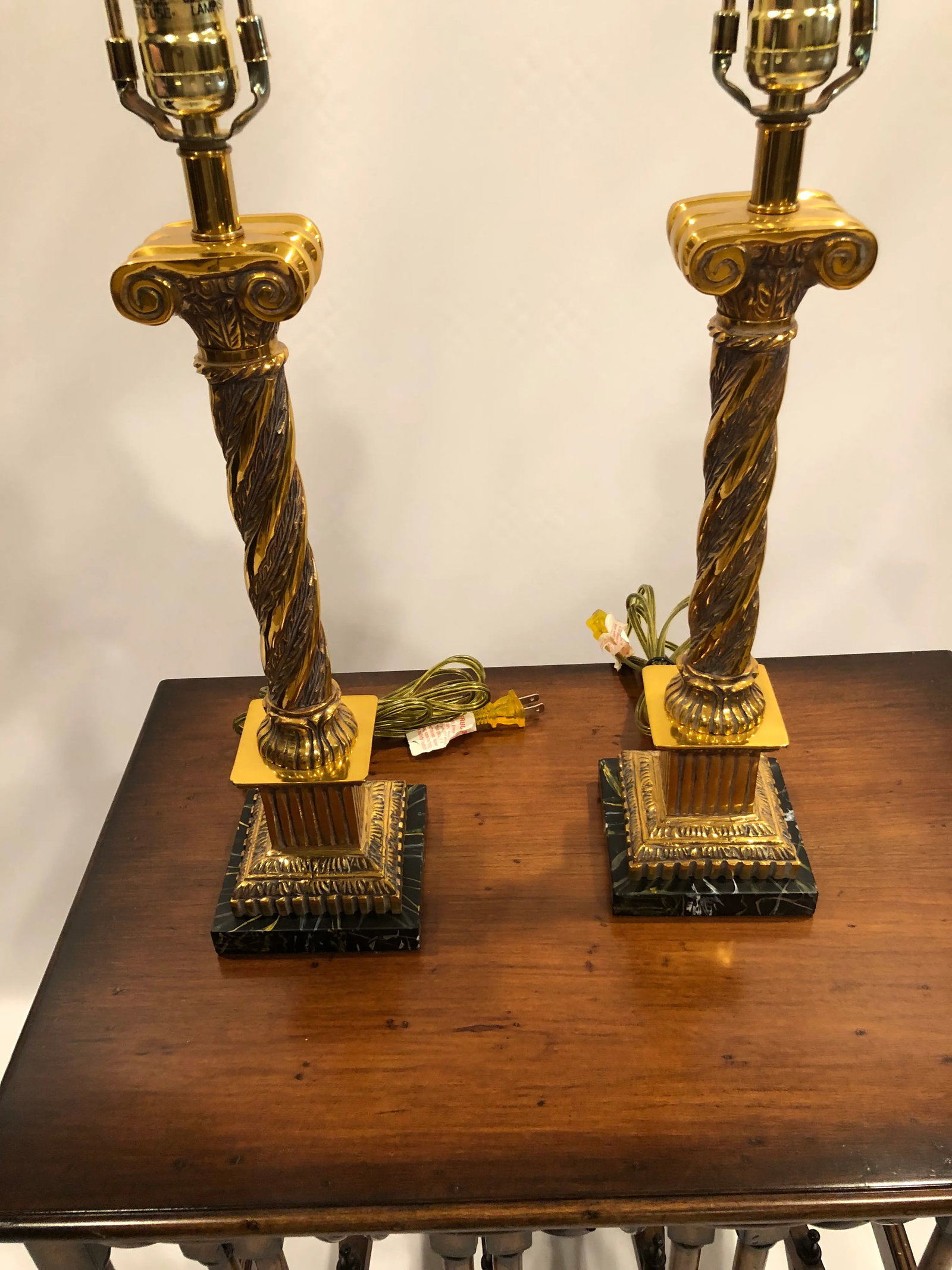 Frederick Cooper Brass Neoclassical Table Lamps -A Pair - 5