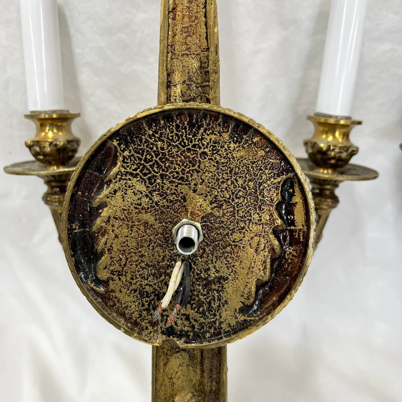 Mid Century French Style Electric Wall Sconces - a Pair - 6