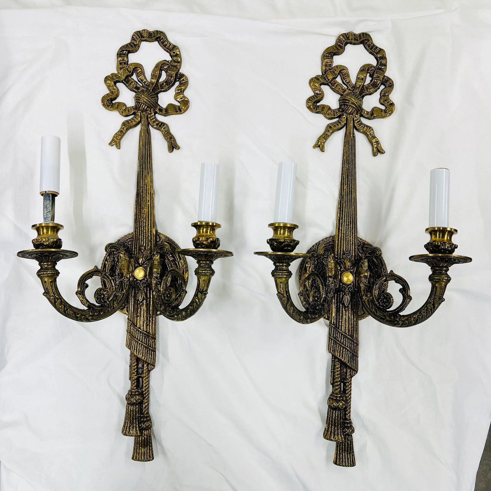 Mid Century French Style Electric Wall Sconces - a Pair - 9