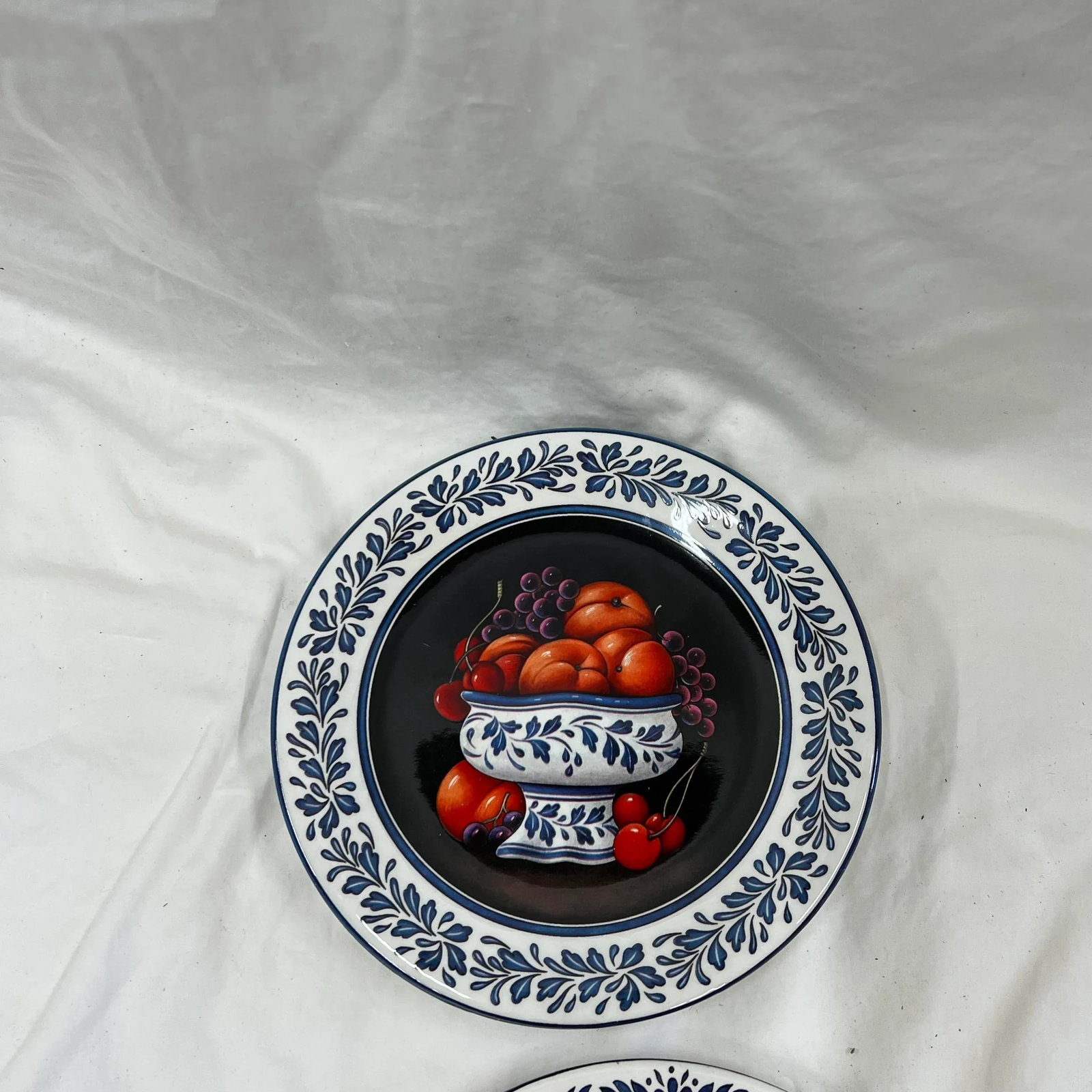 Italian Blue and White 8" Decorative Plates - Set of 3 - 5