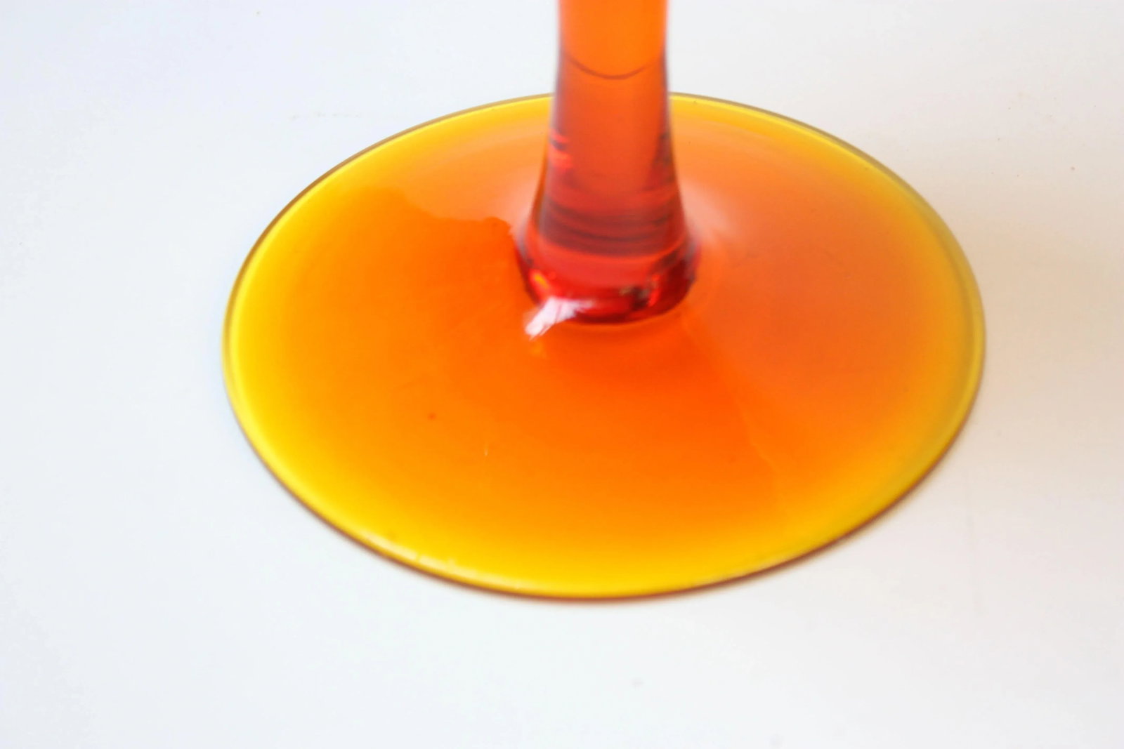 Mid Century Amberina Italian Art Glass 'Faux Bamboo' Vase - 8