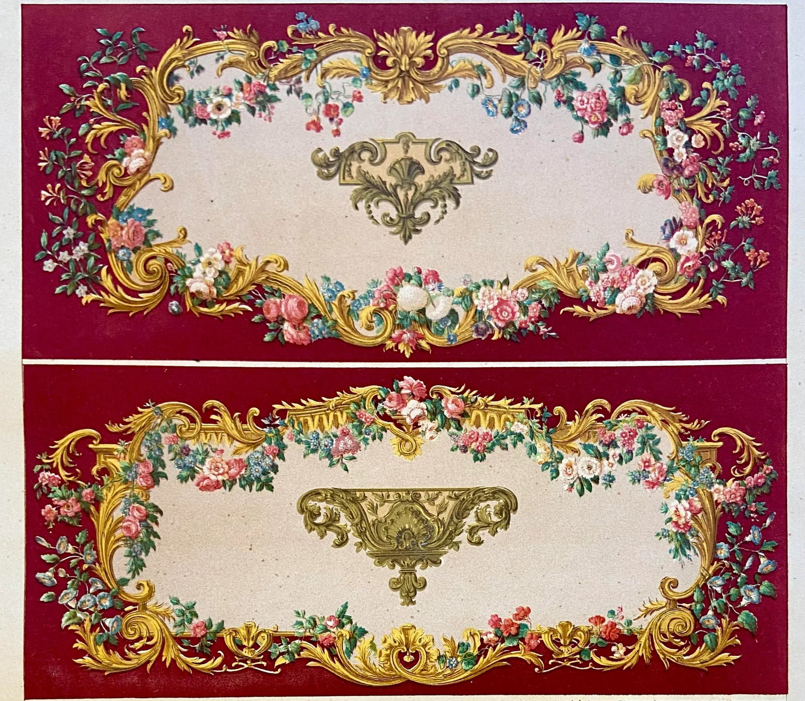 1870 French Decorator Rococo Motifs, Xviii Siecle, Auguste Racinet - 3