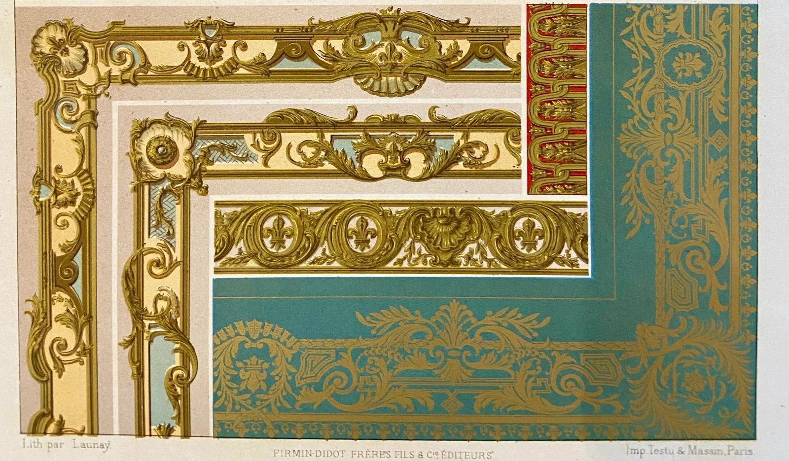 1870 French Decorator Rococo Motifs, Xviii Siecle, Auguste Racinet - 4
