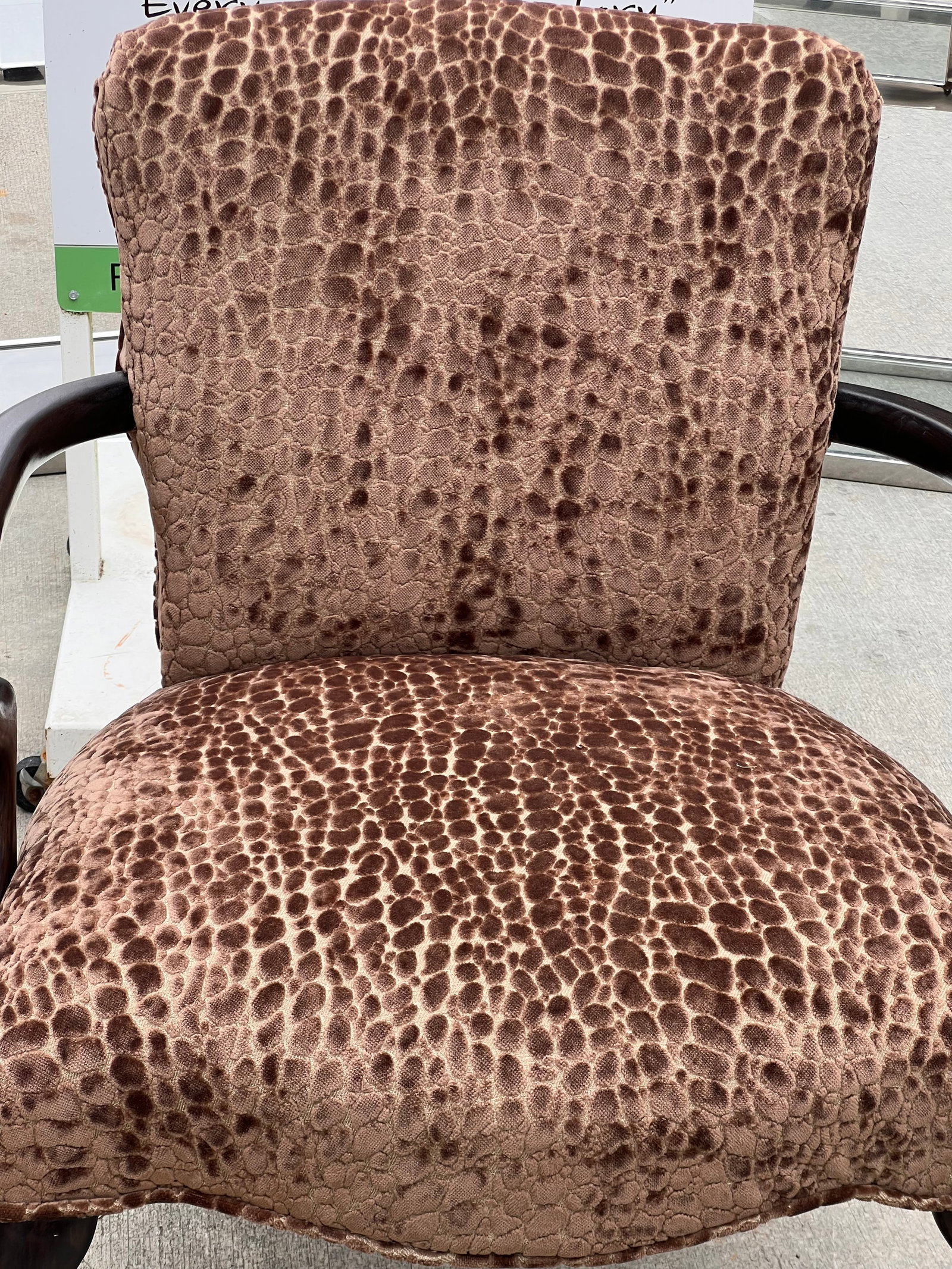 1940s Cheetah Textile Wooden Chair - 2