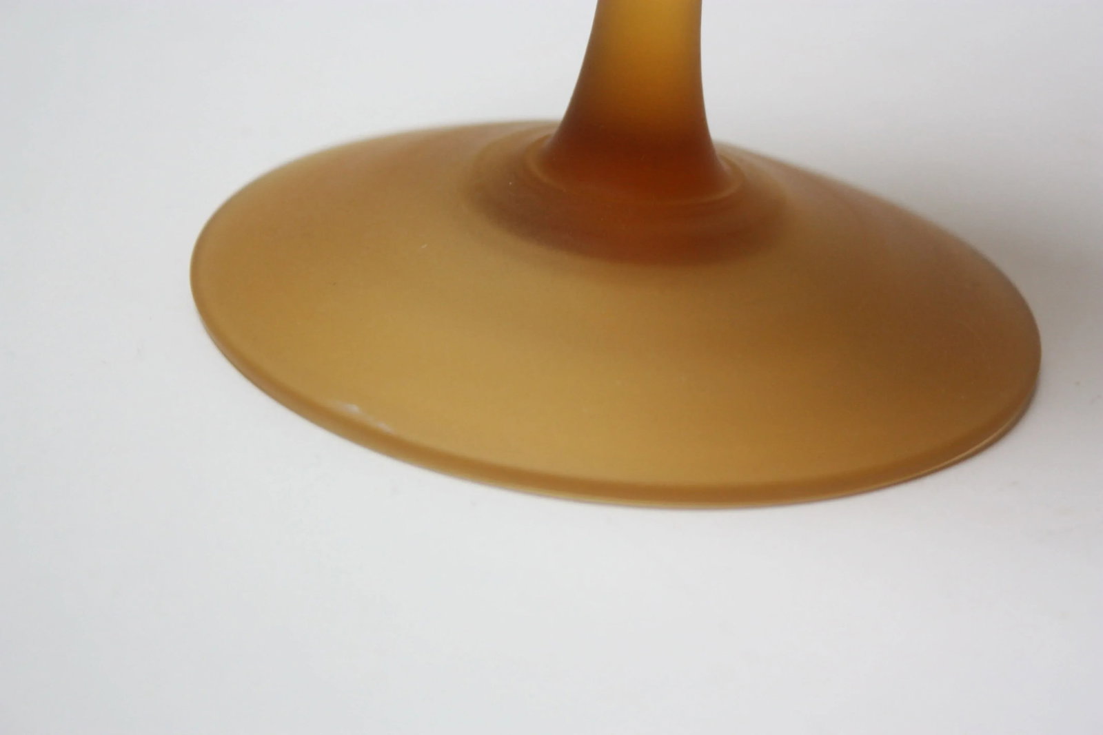 Vintage Italian Honey Amber Frosted Glass Vase - 10