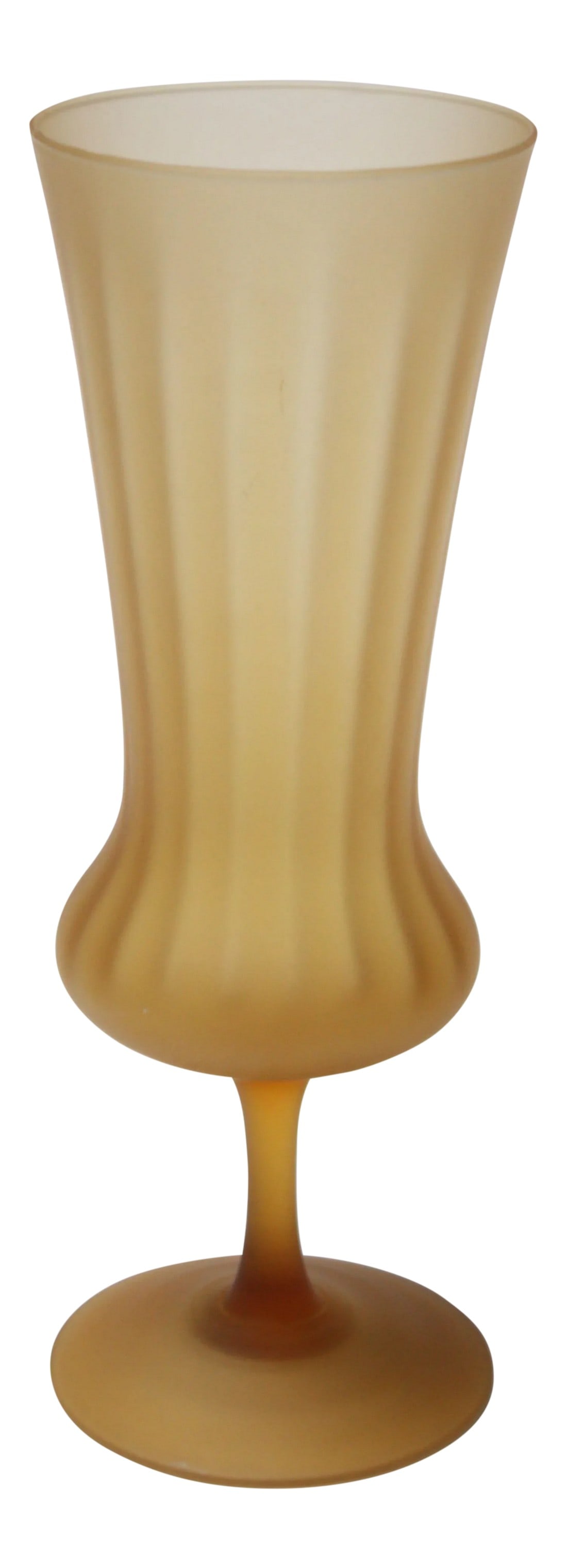 Vintage Italian Honey Amber Frosted Glass Vase (1 of 11)