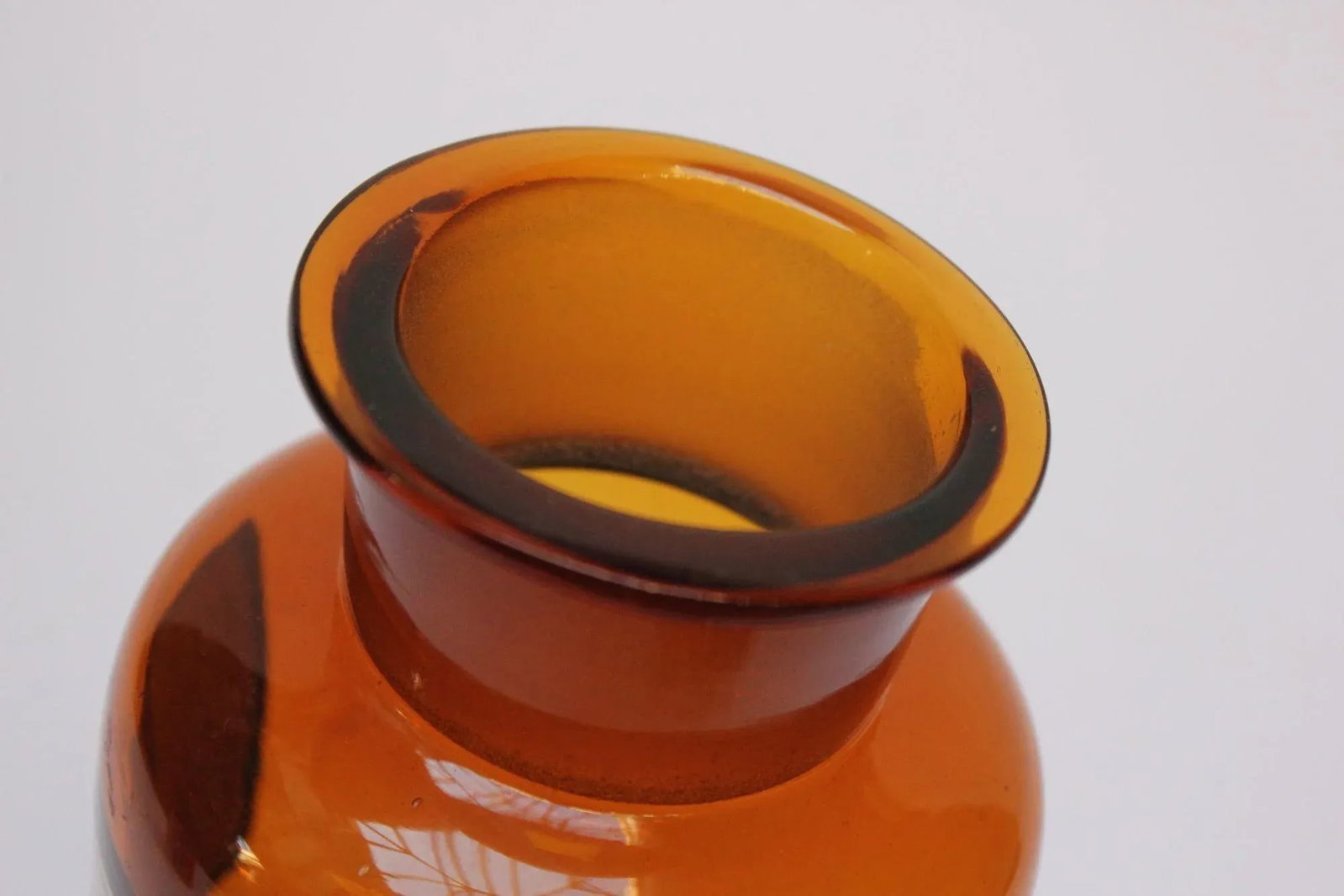 Vintage German Amber Glass "Amylum Tritici" Apothecary Bottle - 9